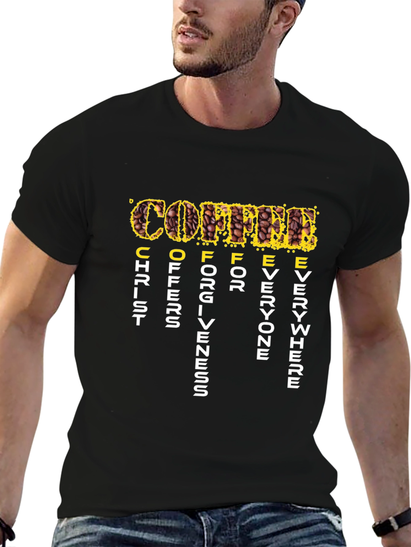 Coffee Christ Offers Forgiveness T-Shirt