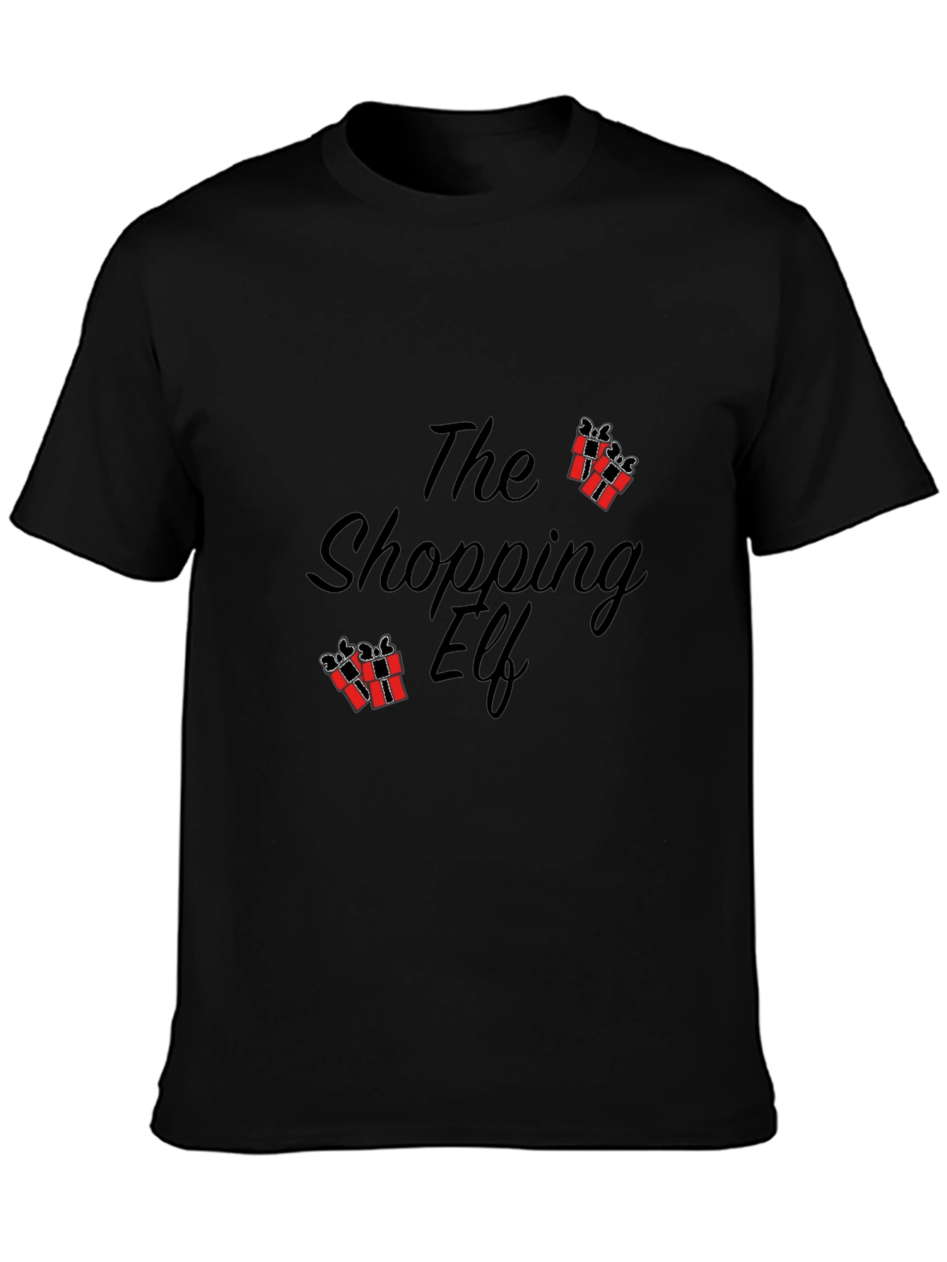 The Shopping Elf Graphic Tee - Black