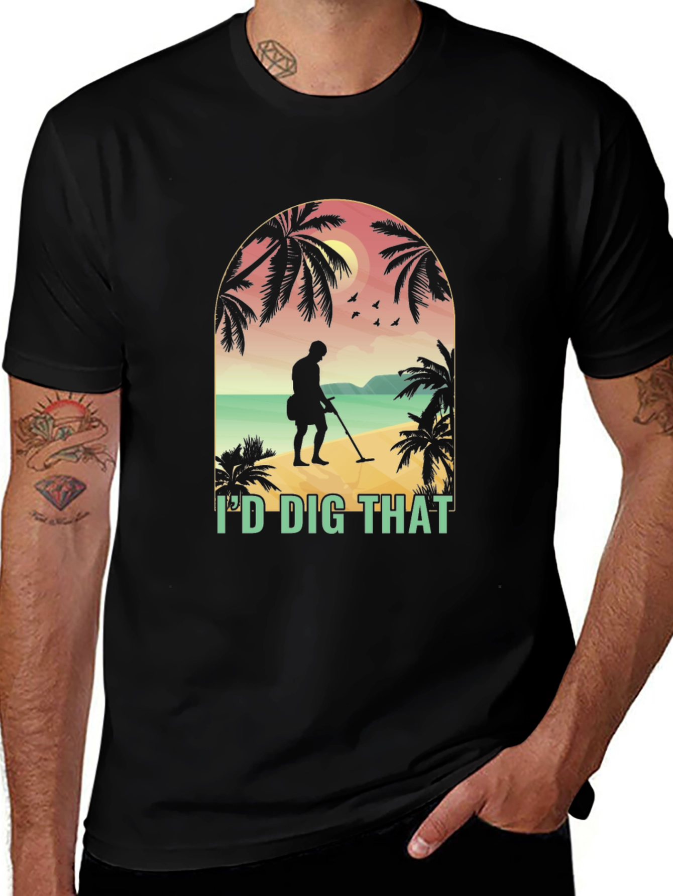 Id Dig That Metal Detecting Beach T-Shirt