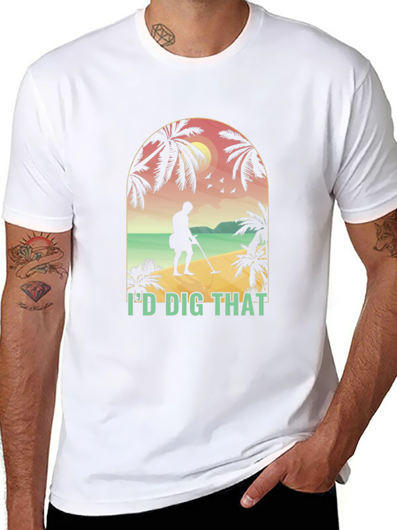 Id Dig That Metal Detecting Beach T-Shirt