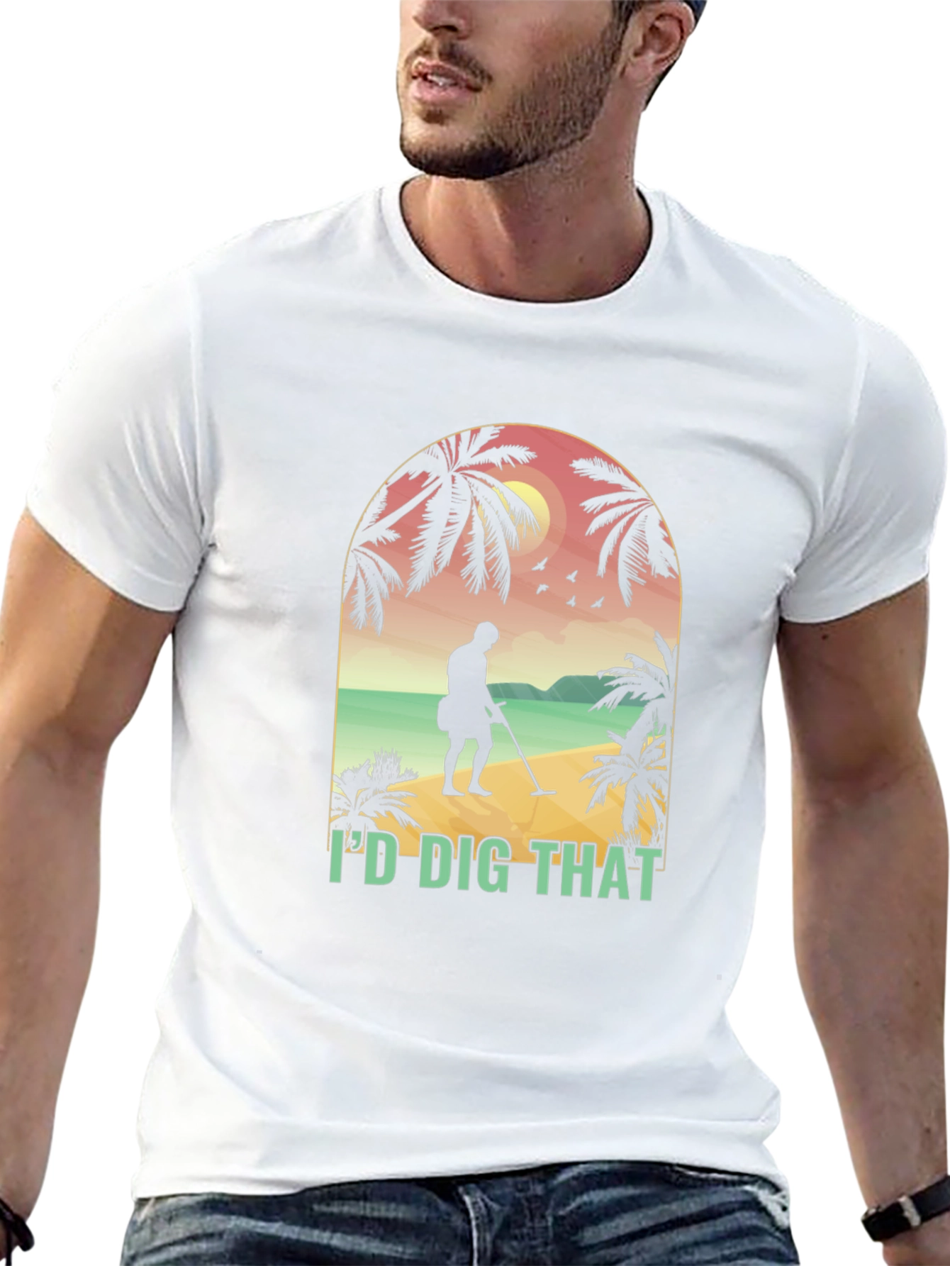 Id Dig That Metal Detecting Beach T-Shirt
