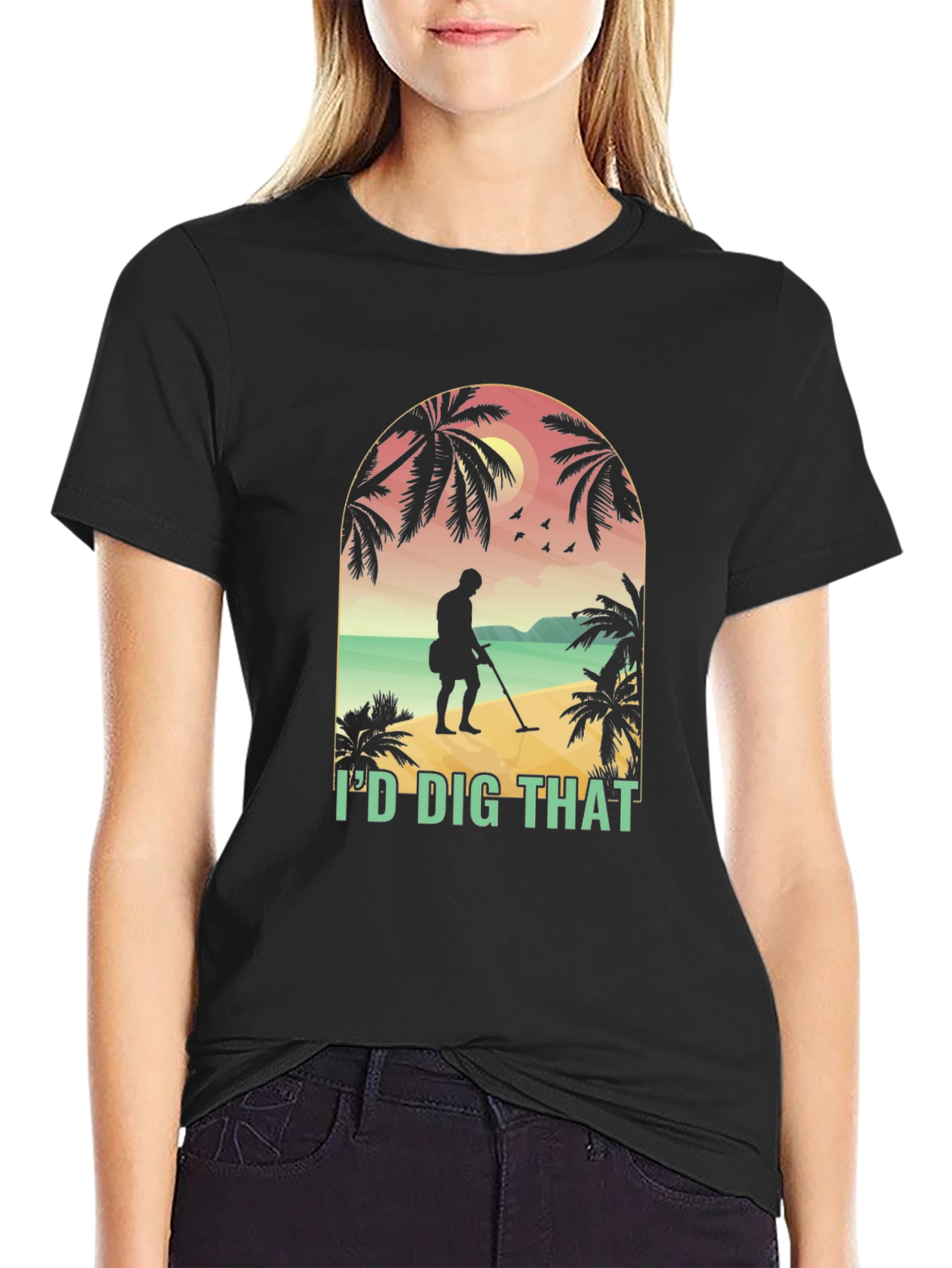 Id Dig That Metal Detecting Beach T-Shirt