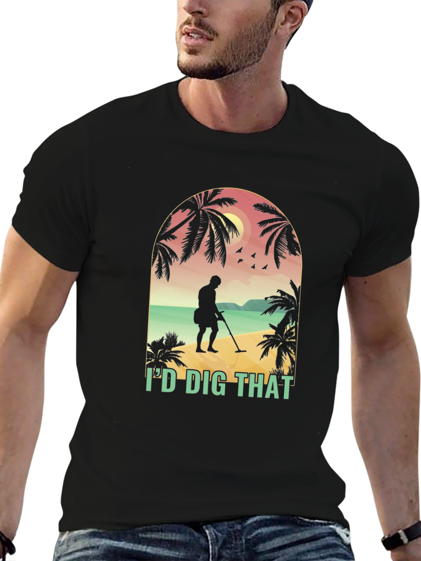Id Dig That Metal Detecting Beach T-Shirt