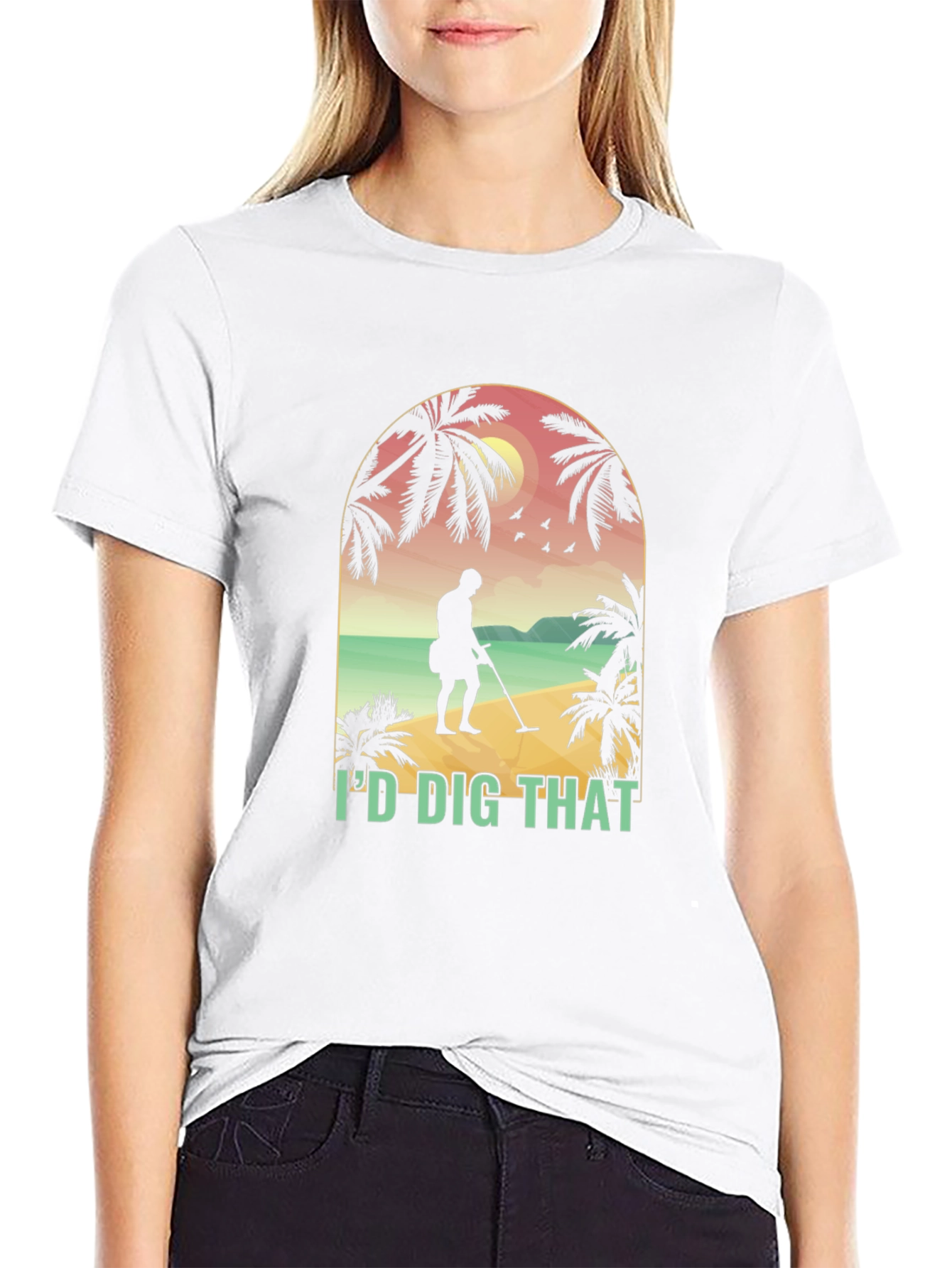 Id Dig That Metal Detecting Beach T-Shirt