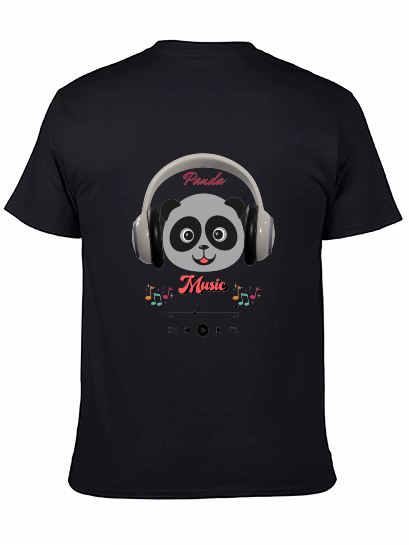 Panda Music T-Shirt - Cute Panda with Headphones Tee