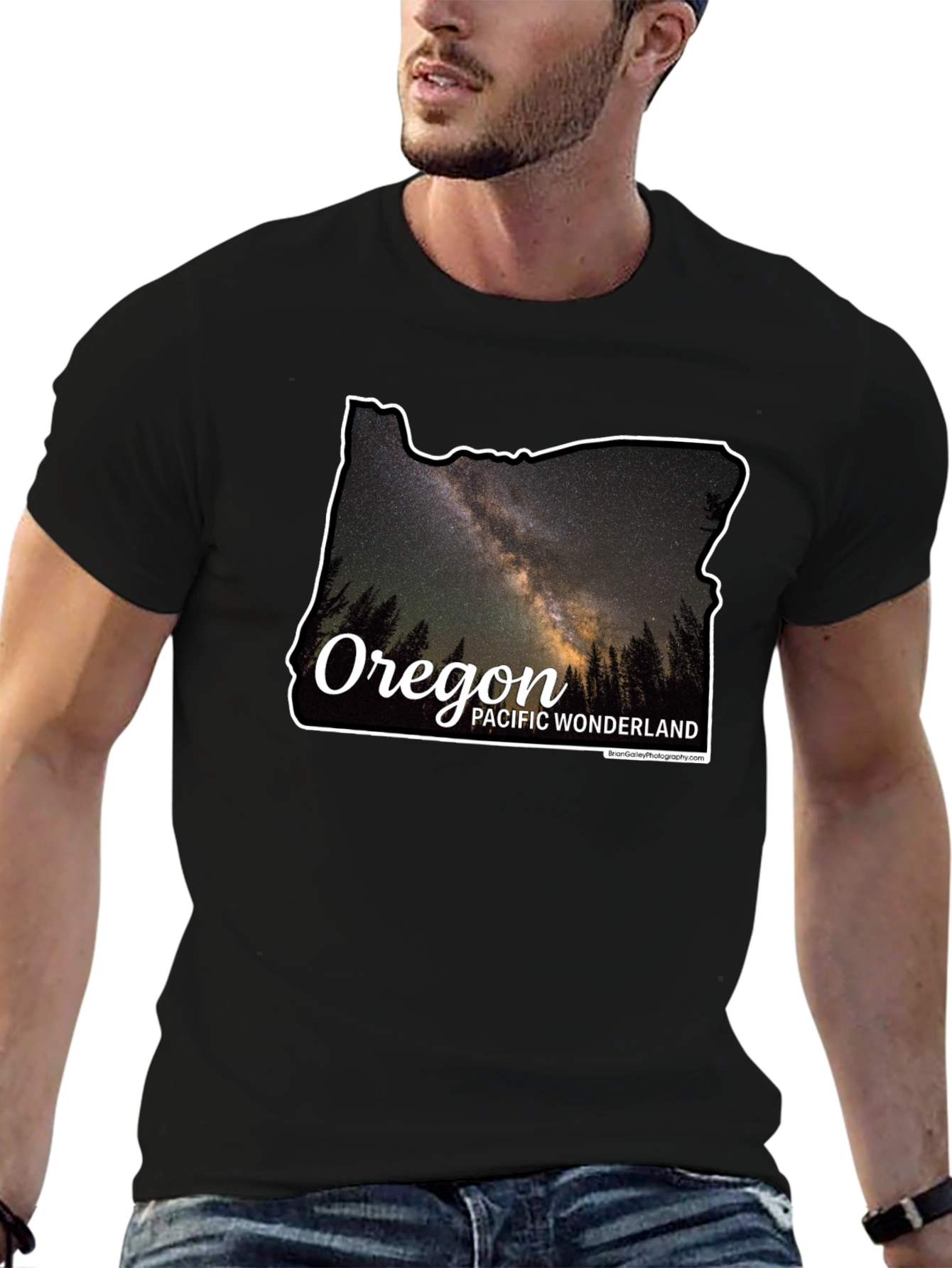 Oregon Galaxy Graphic T-Shirt - Pacific Wonderland