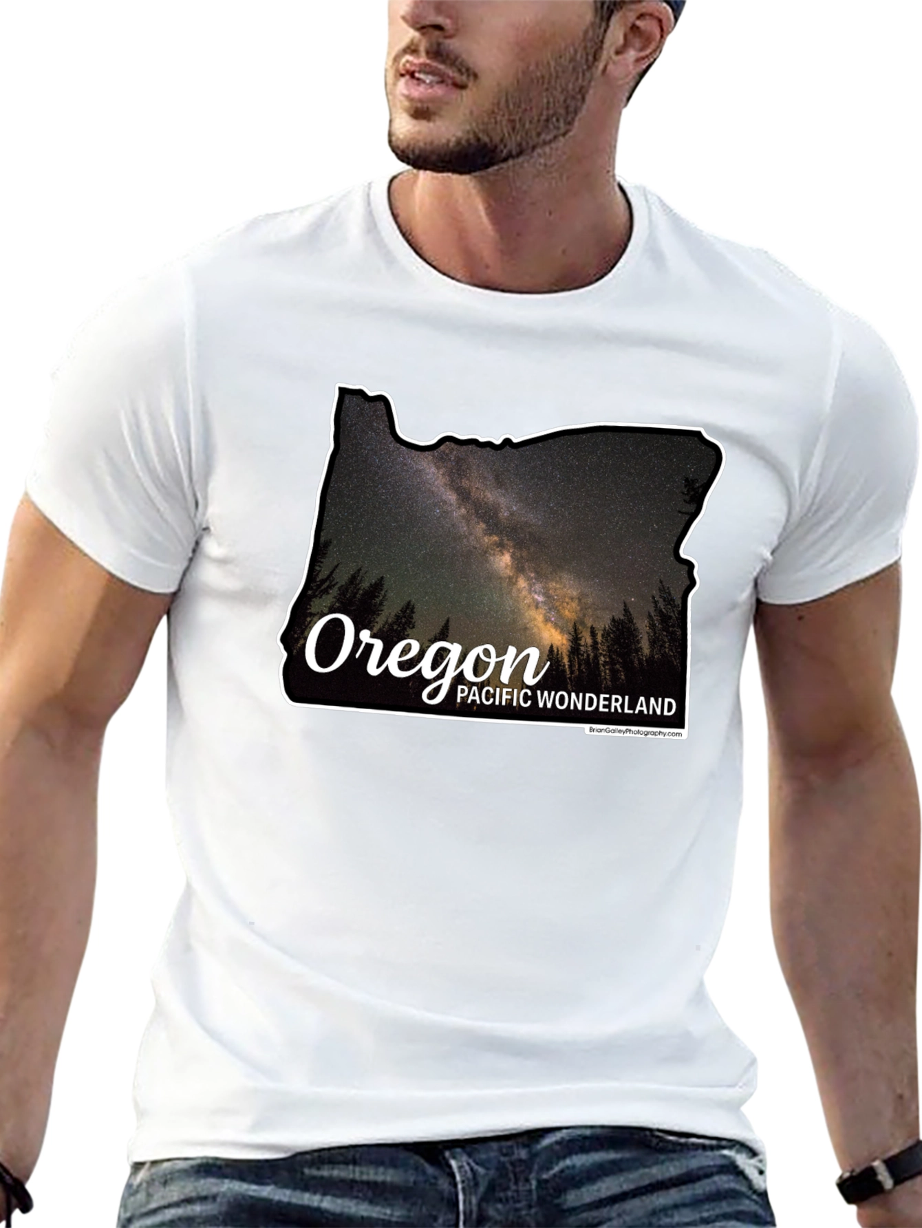 Oregon Galaxy Graphic T-Shirt - Pacific Wonderland
