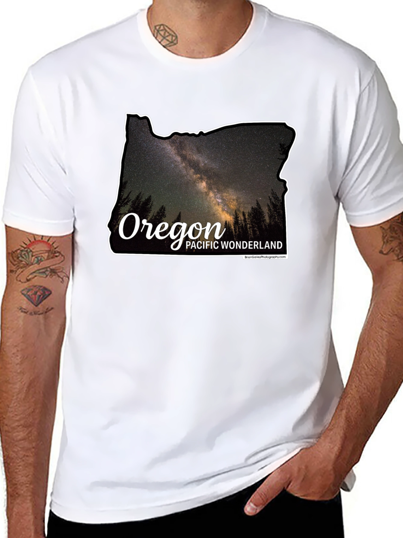 Oregon Galaxy Graphic T-Shirt - Pacific Wonderland