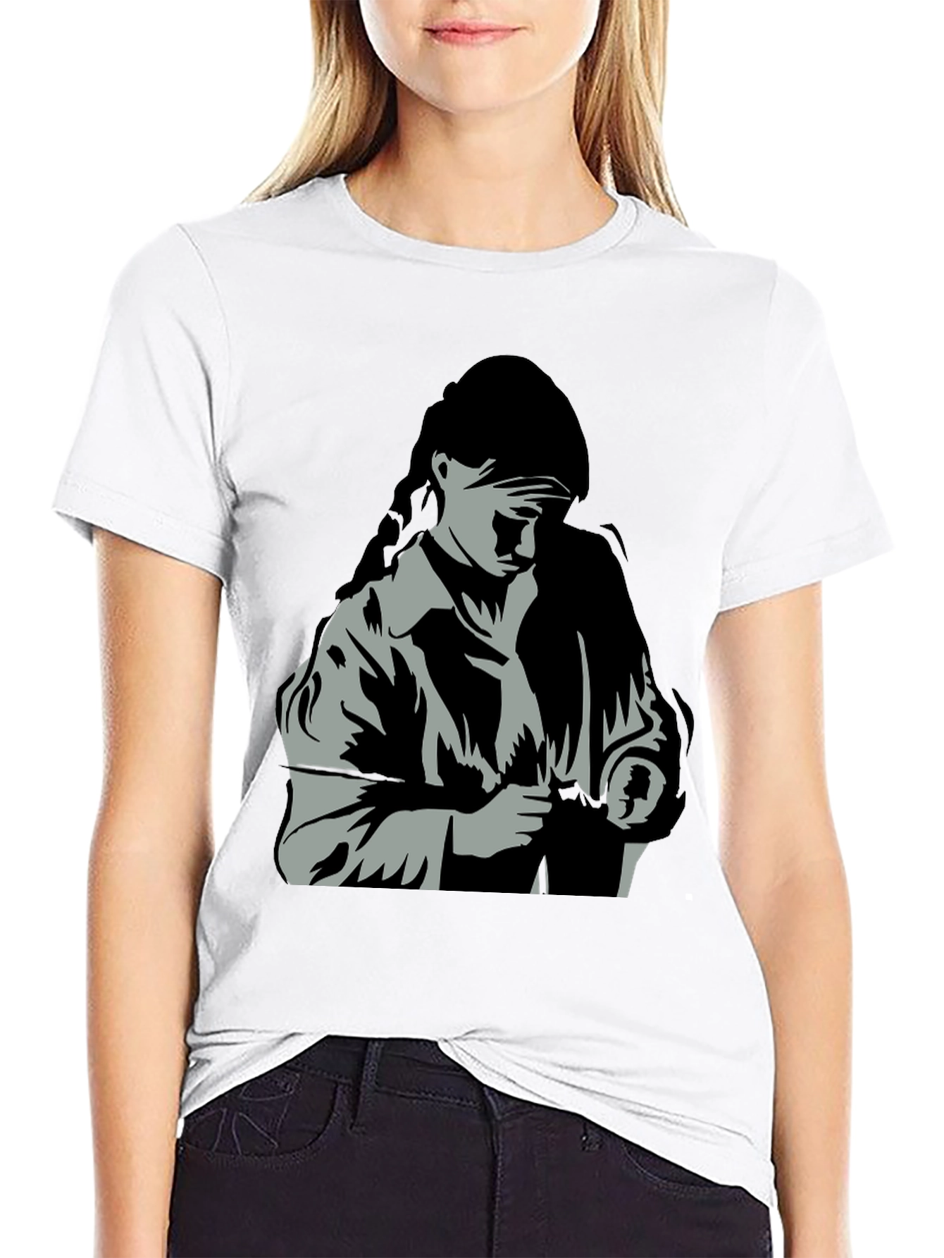 Graphic Tee: Woman with Braid T-Shirt
