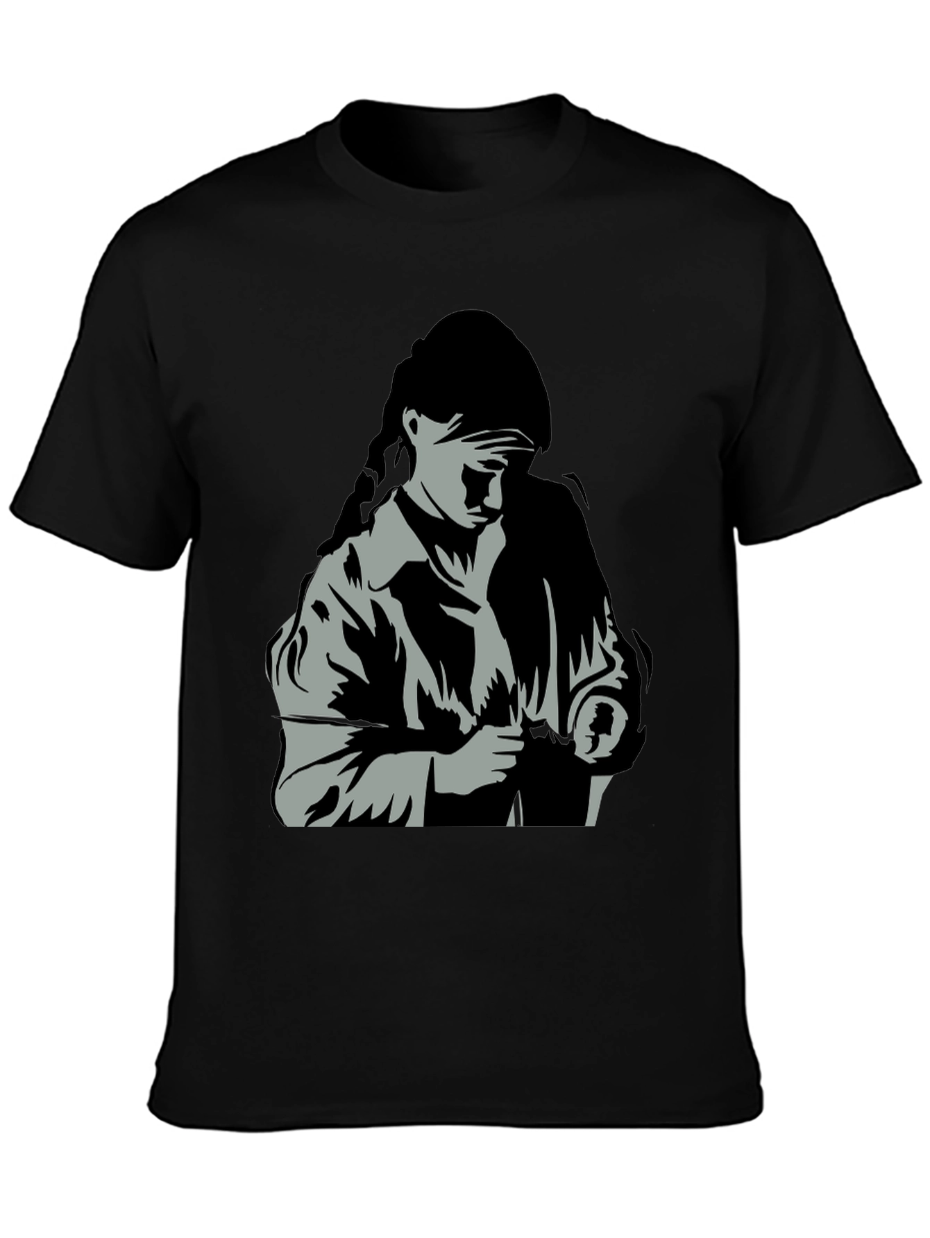 Graphic Tee: Woman with Braid T-Shirt
