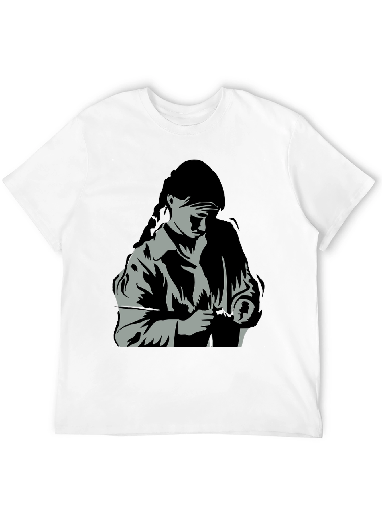 Graphic Tee: Woman with Braid T-Shirt