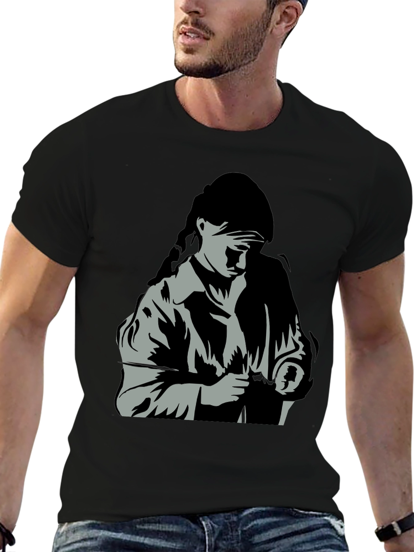 Graphic Tee: Woman with Braid T-Shirt