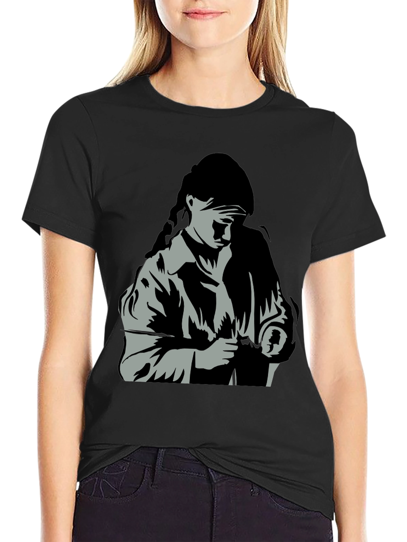 Graphic Tee: Woman with Braid T-Shirt