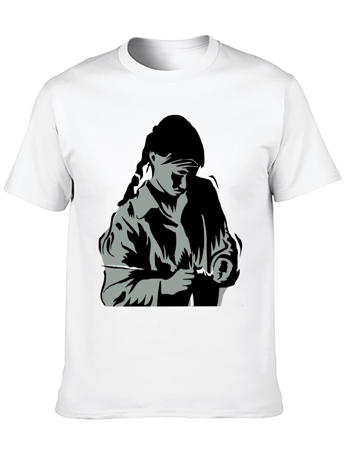 Graphic Tee: Woman with Braid T-Shirt