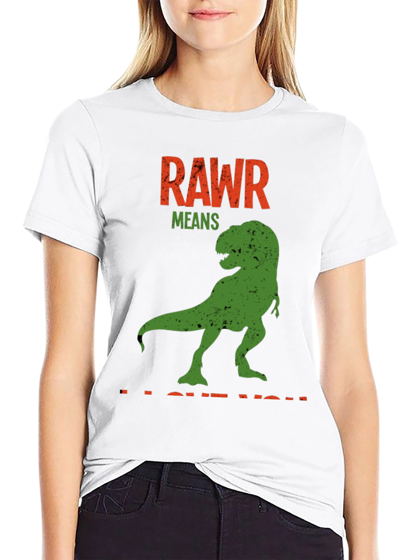 Rawr Means I Love You Dinosaur T-Shirt