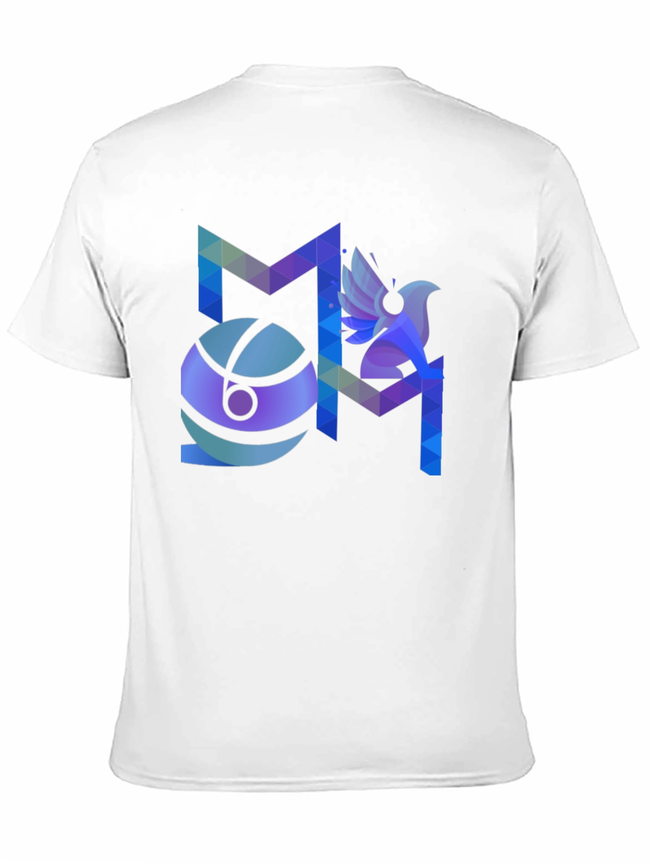 Abstract Geometric Bird Graphic Print Mens T-Shirt
