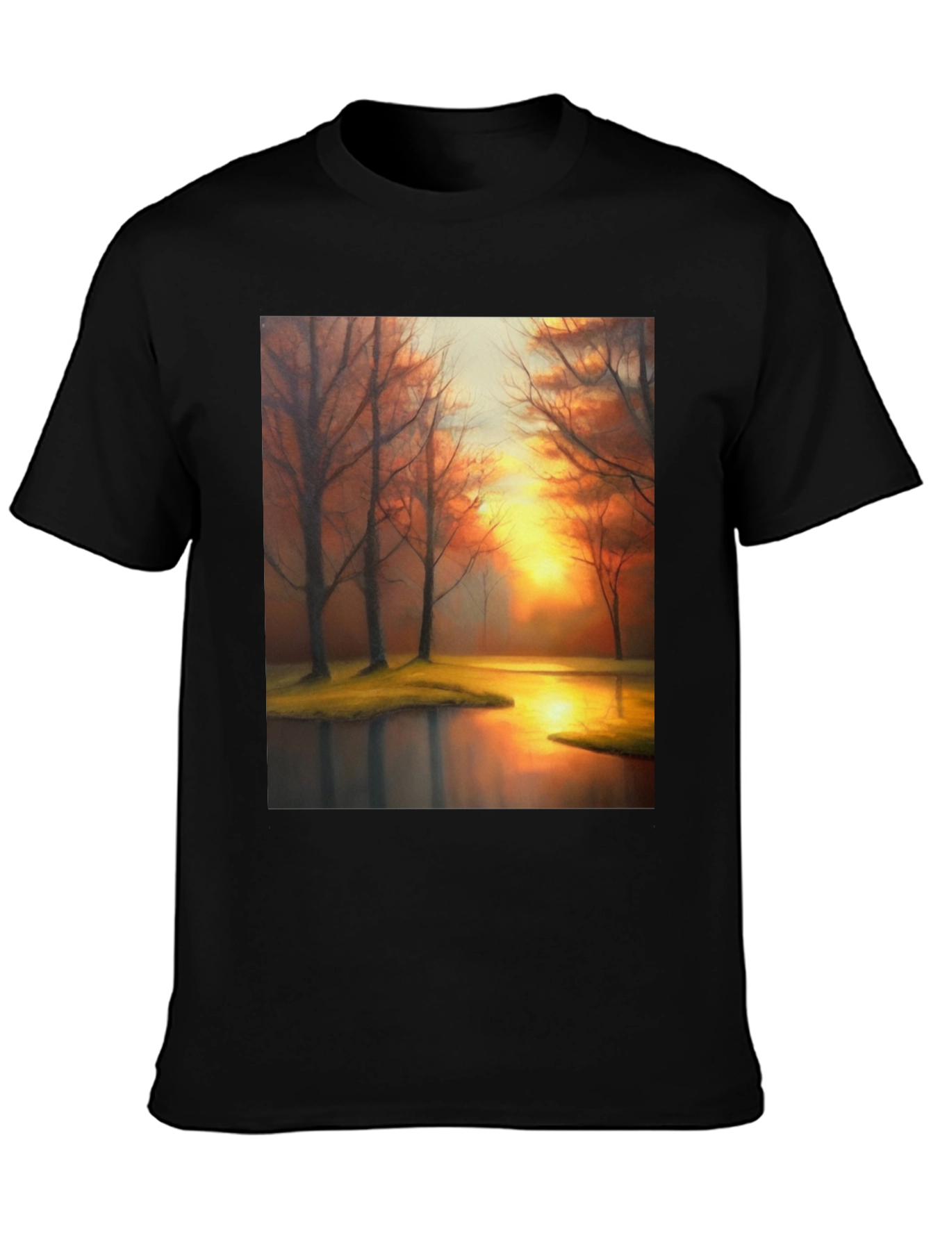 Sunset Lake T-Shirt - Artistic Print