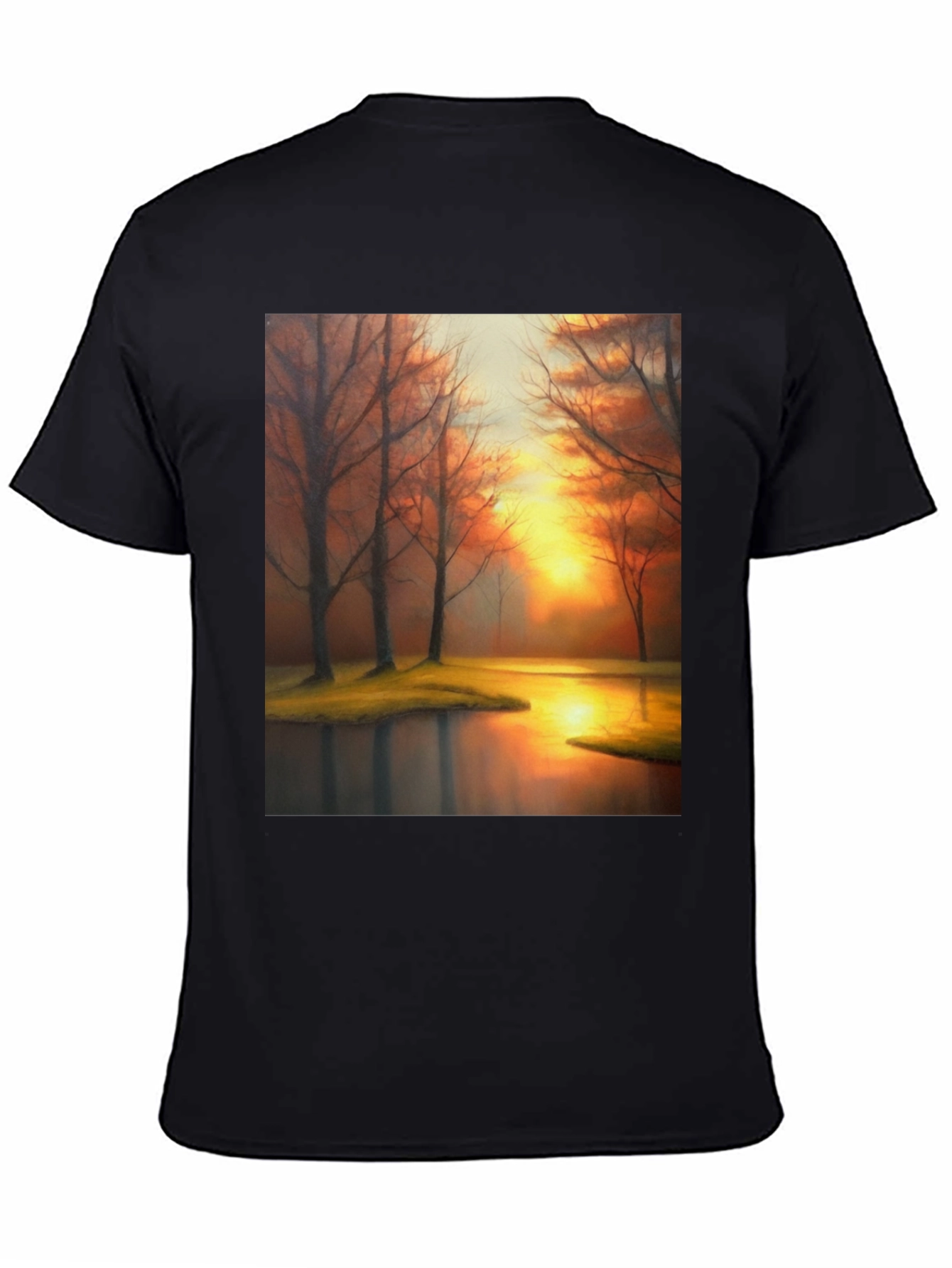 Sunset Lake T-Shirt - Artistic Print
