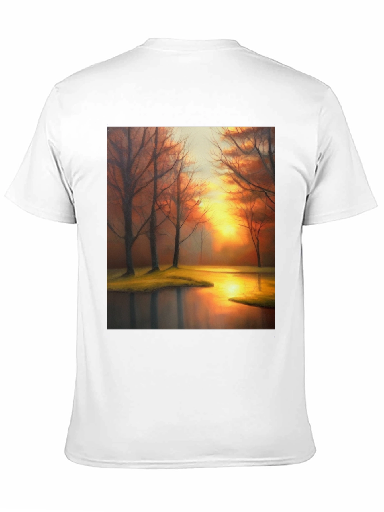 Sunset Lake T-Shirt - Artistic Print