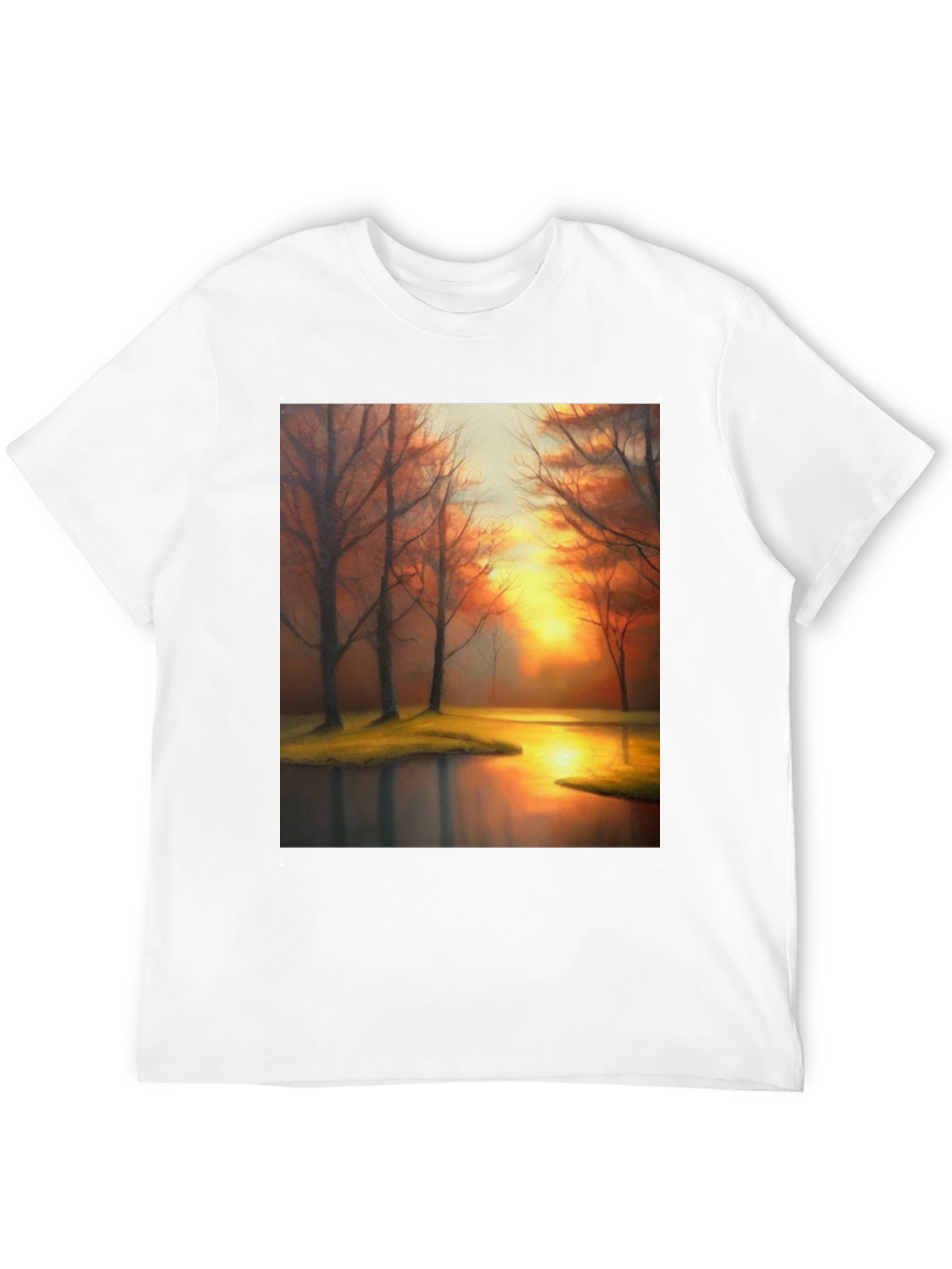 Sunset Lake T-Shirt - Artistic Print