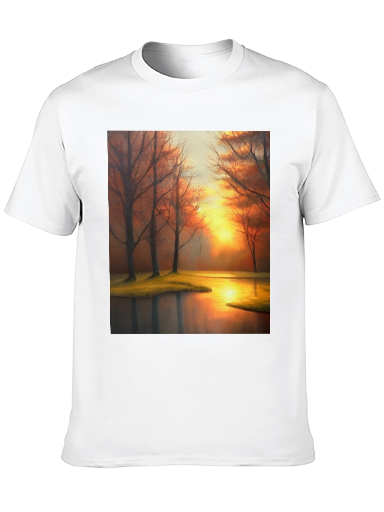 Sunset Lake T-Shirt - Artistic Print