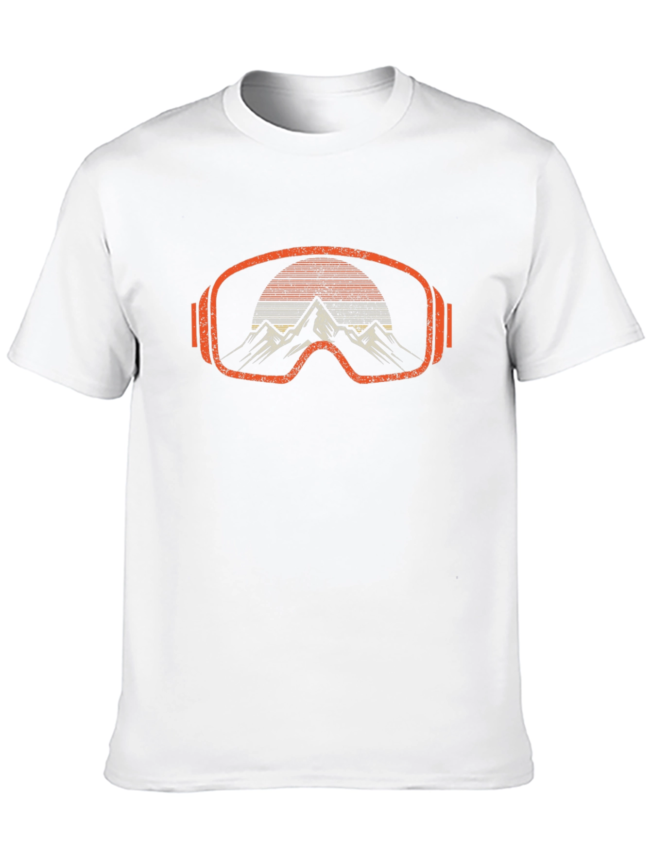 Retro Ski Goggles Mountain Scene T-Shirt