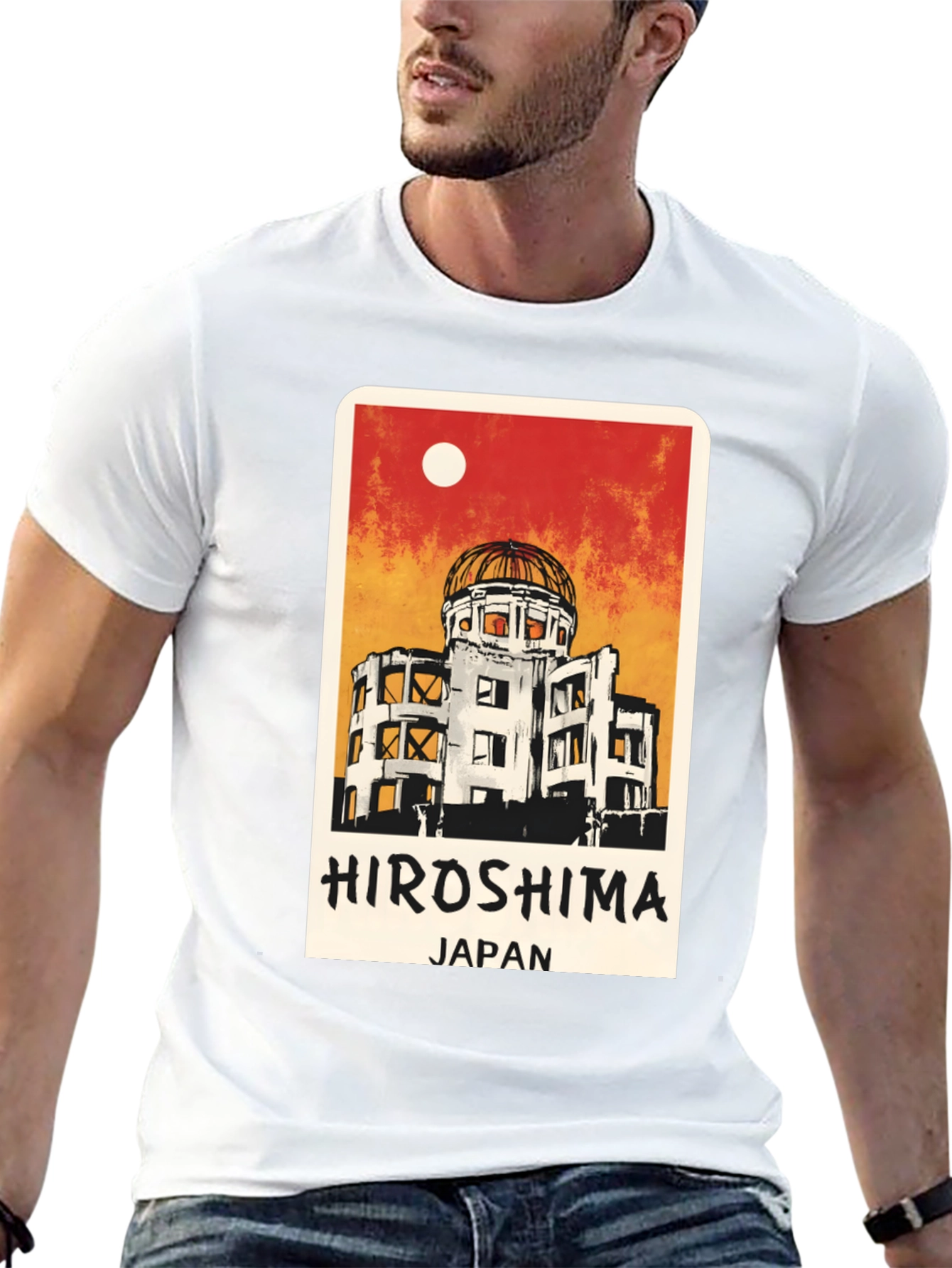 Hiroshima Japan Graphic Tee - Black Unisex T-Shirt