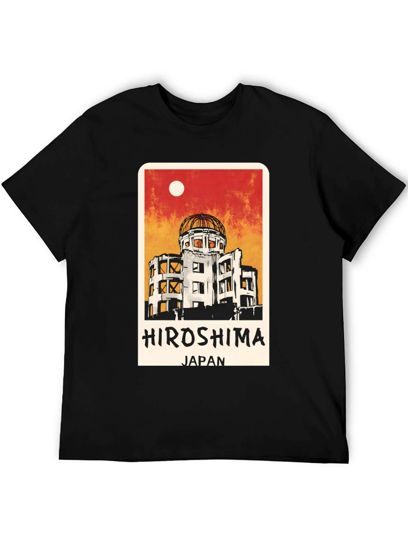 Hiroshima Japan Graphic Tee - Black Unisex T-Shirt