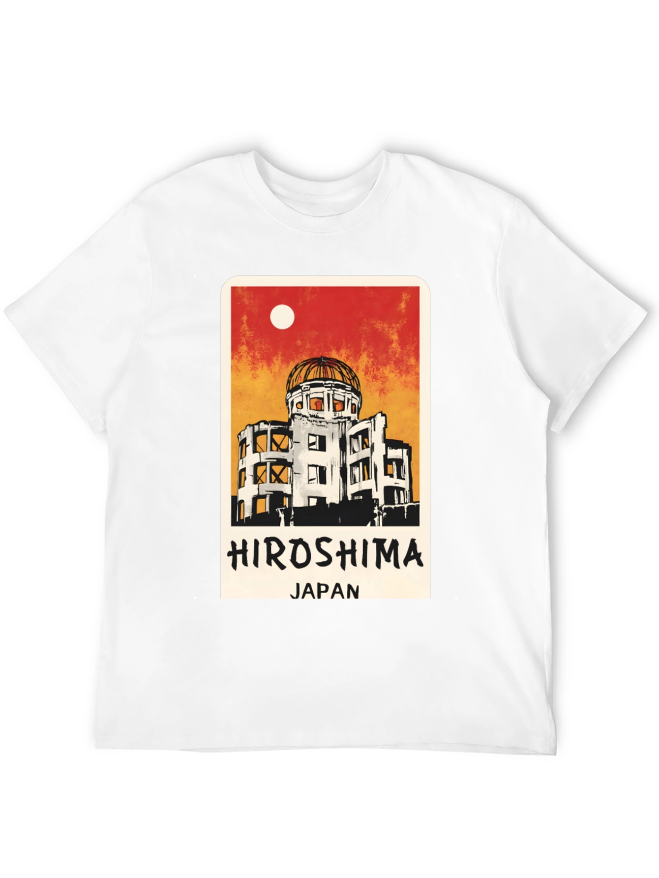 Hiroshima Japan Graphic Tee - Black Unisex T-Shirt