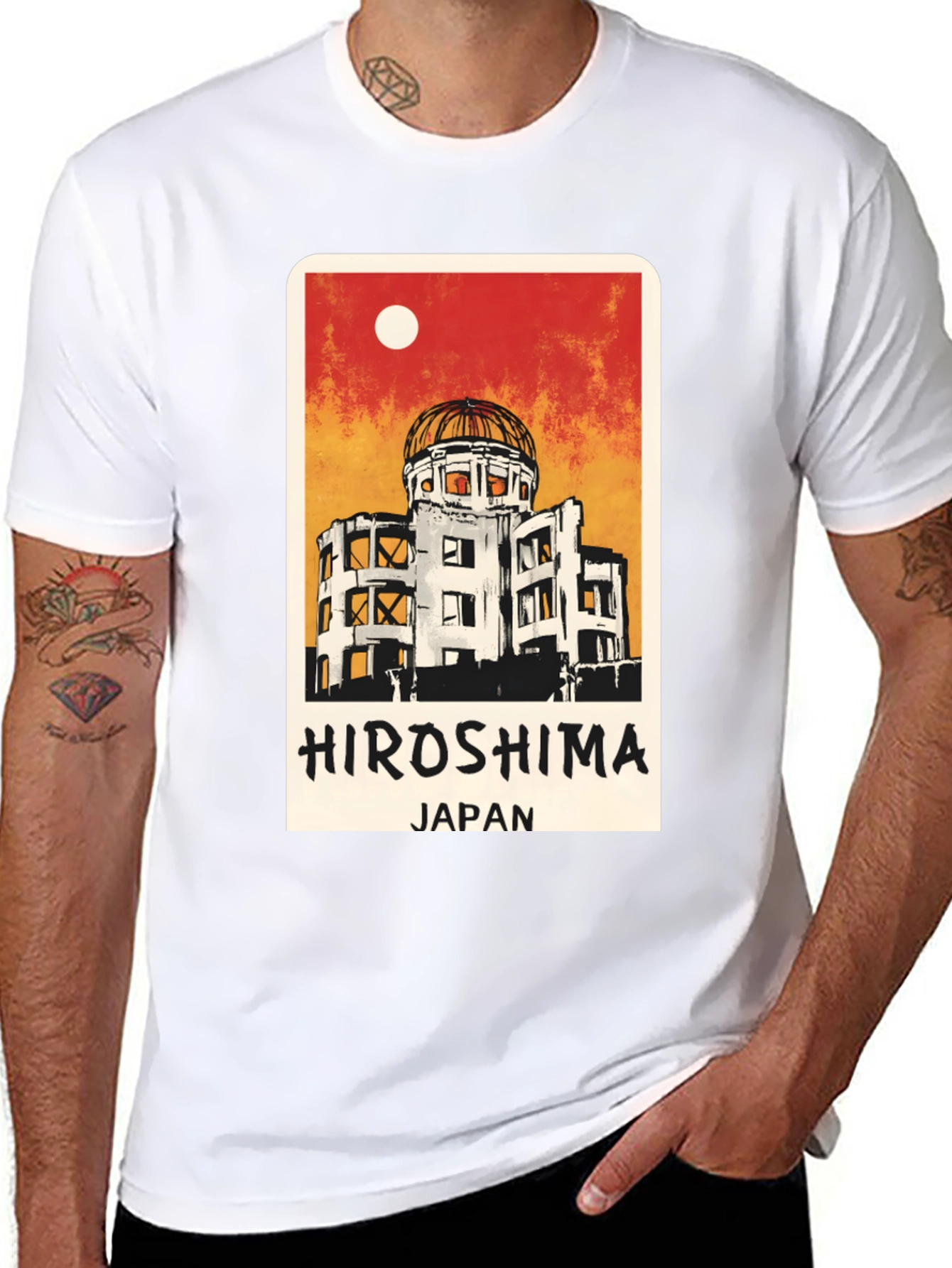 Hiroshima Japan Graphic Tee - Black Unisex T-Shirt