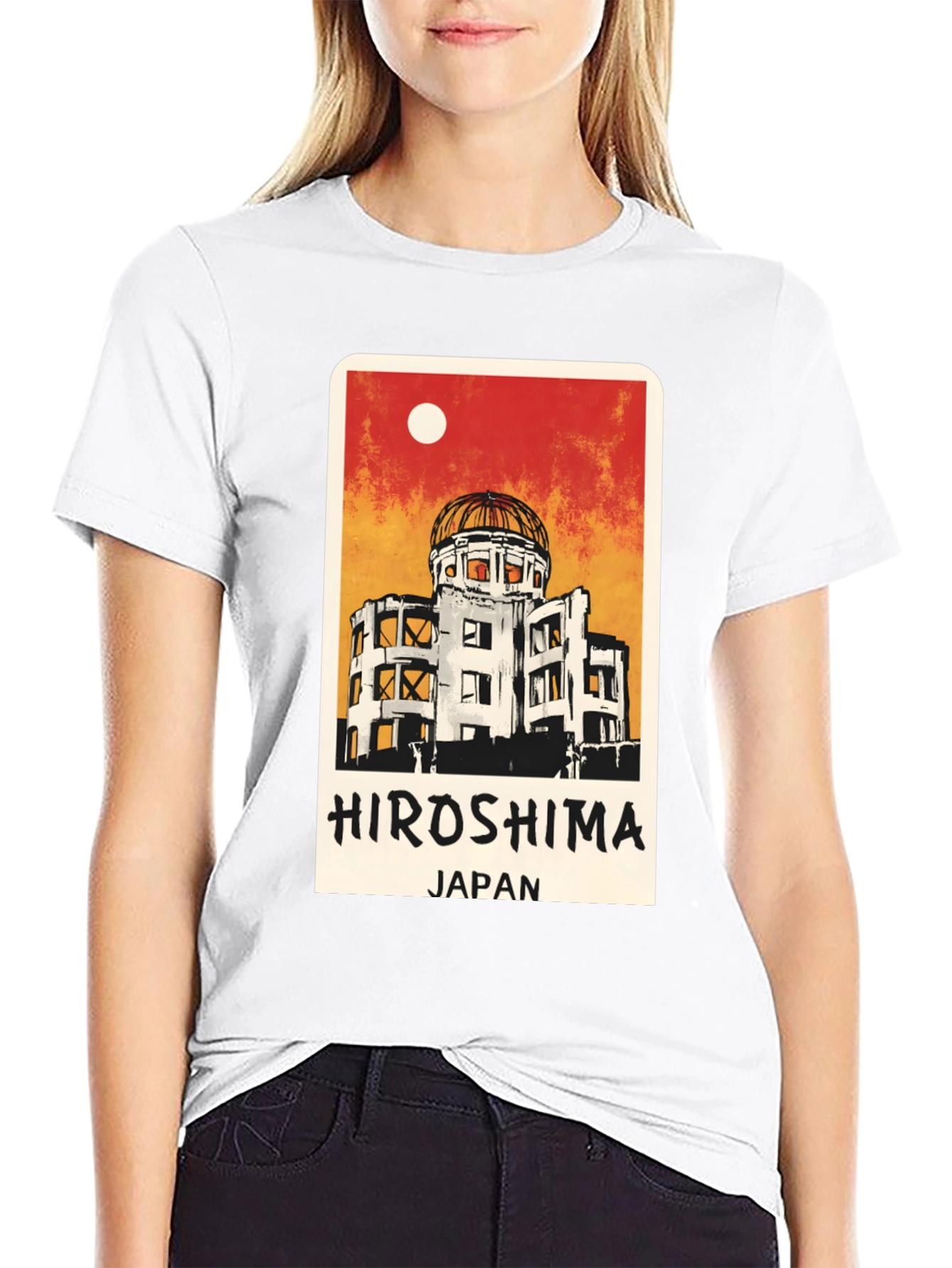 Hiroshima Japan Graphic Tee - Black Unisex T-Shirt