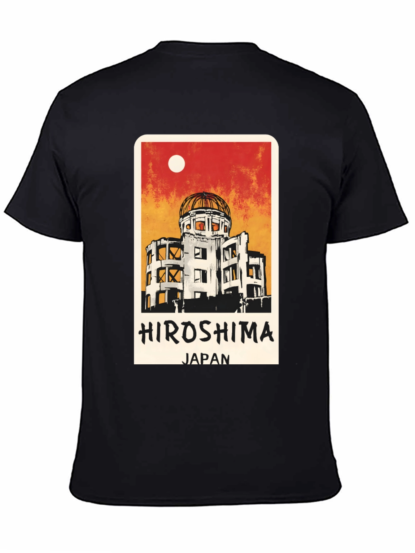 Hiroshima Japan Graphic Tee - Black Unisex T-Shirt