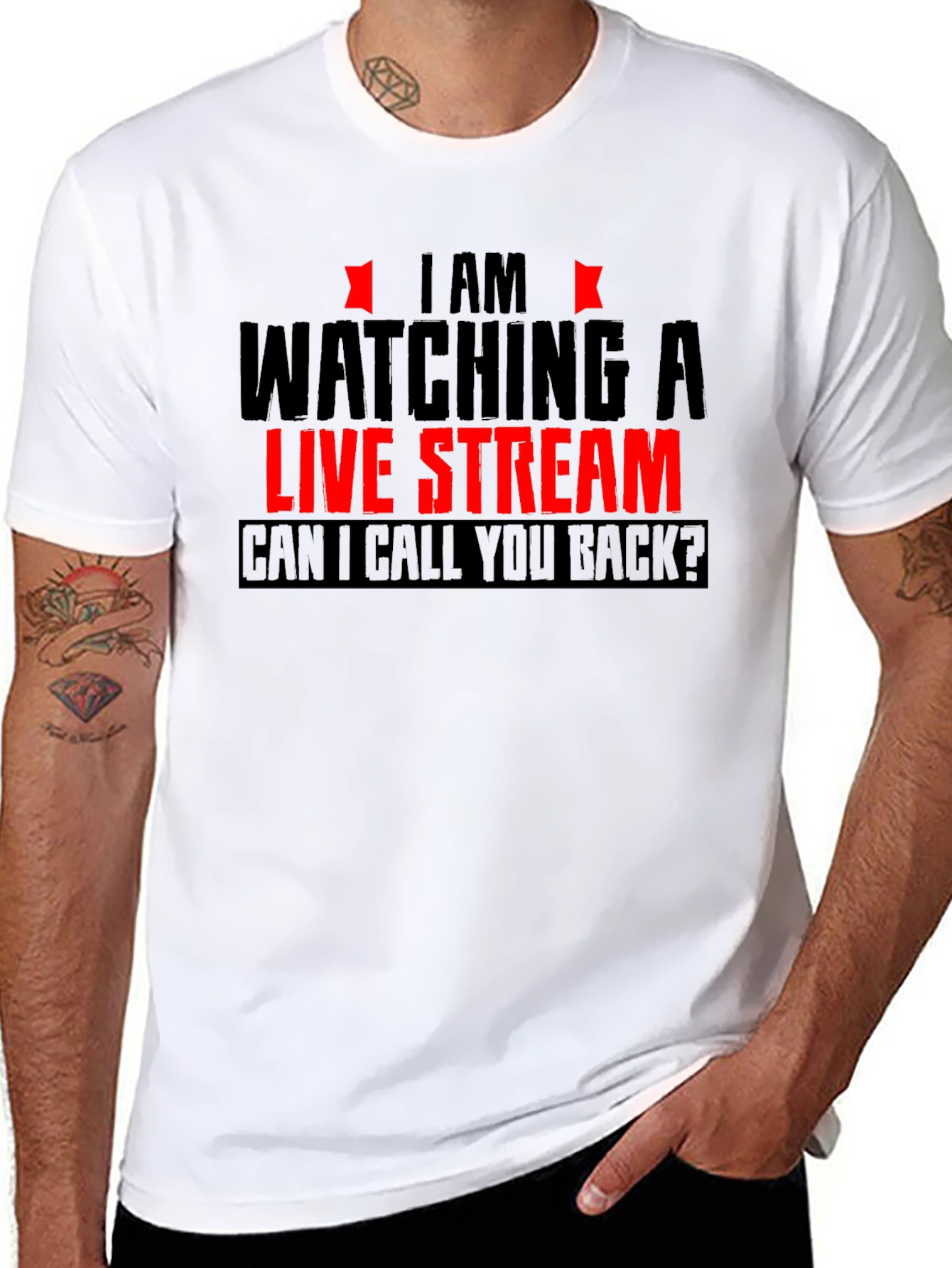 Im Watching a Live Stream Funny Graphic T-Shirt