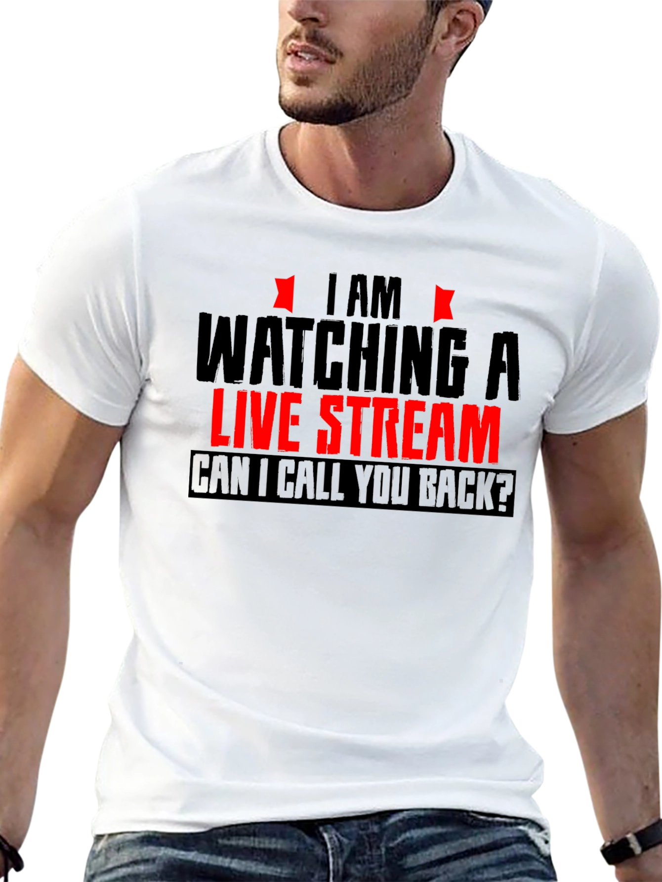 Im Watching a Live Stream Funny Graphic T-Shirt