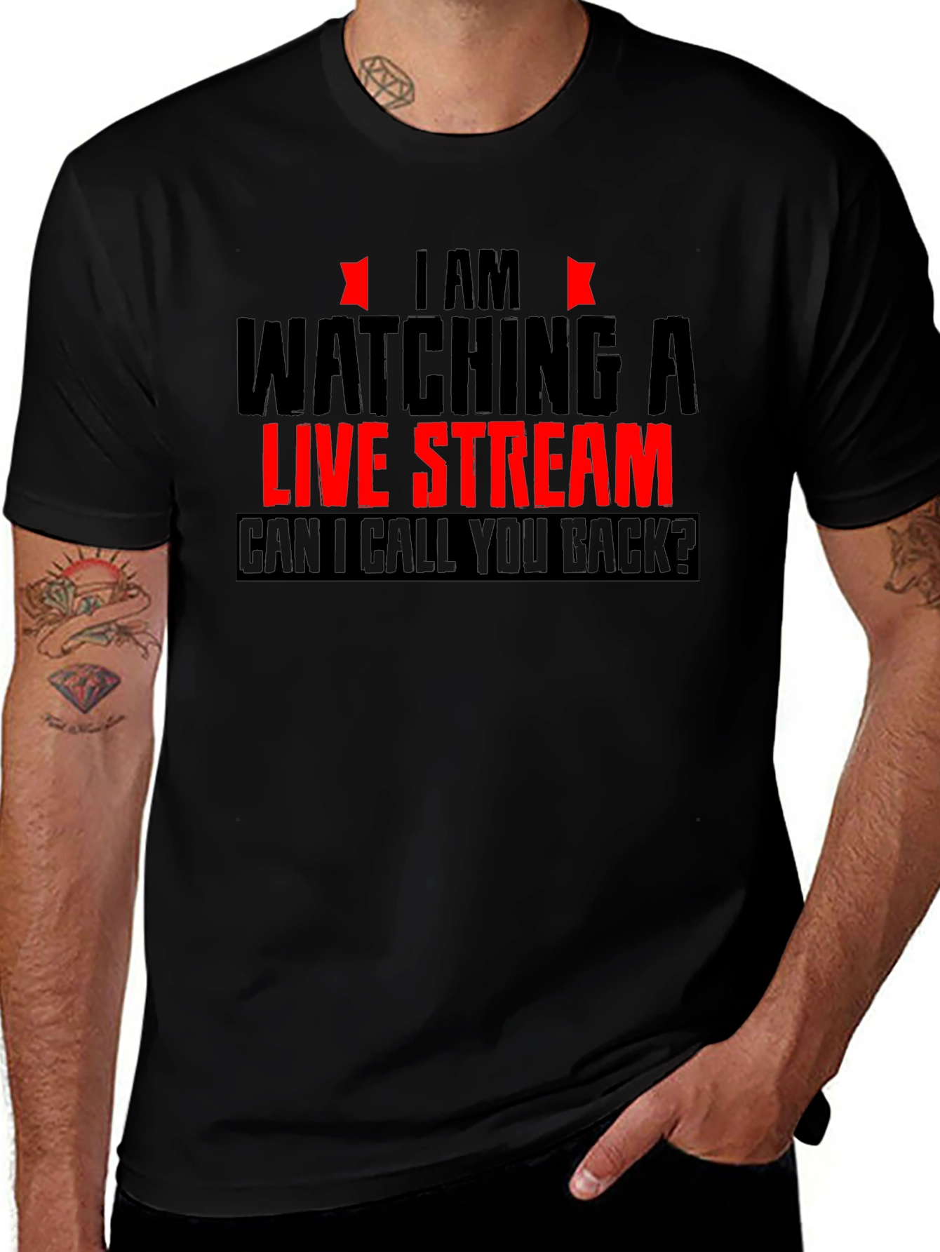 Im Watching a Live Stream Funny Graphic T-Shirt