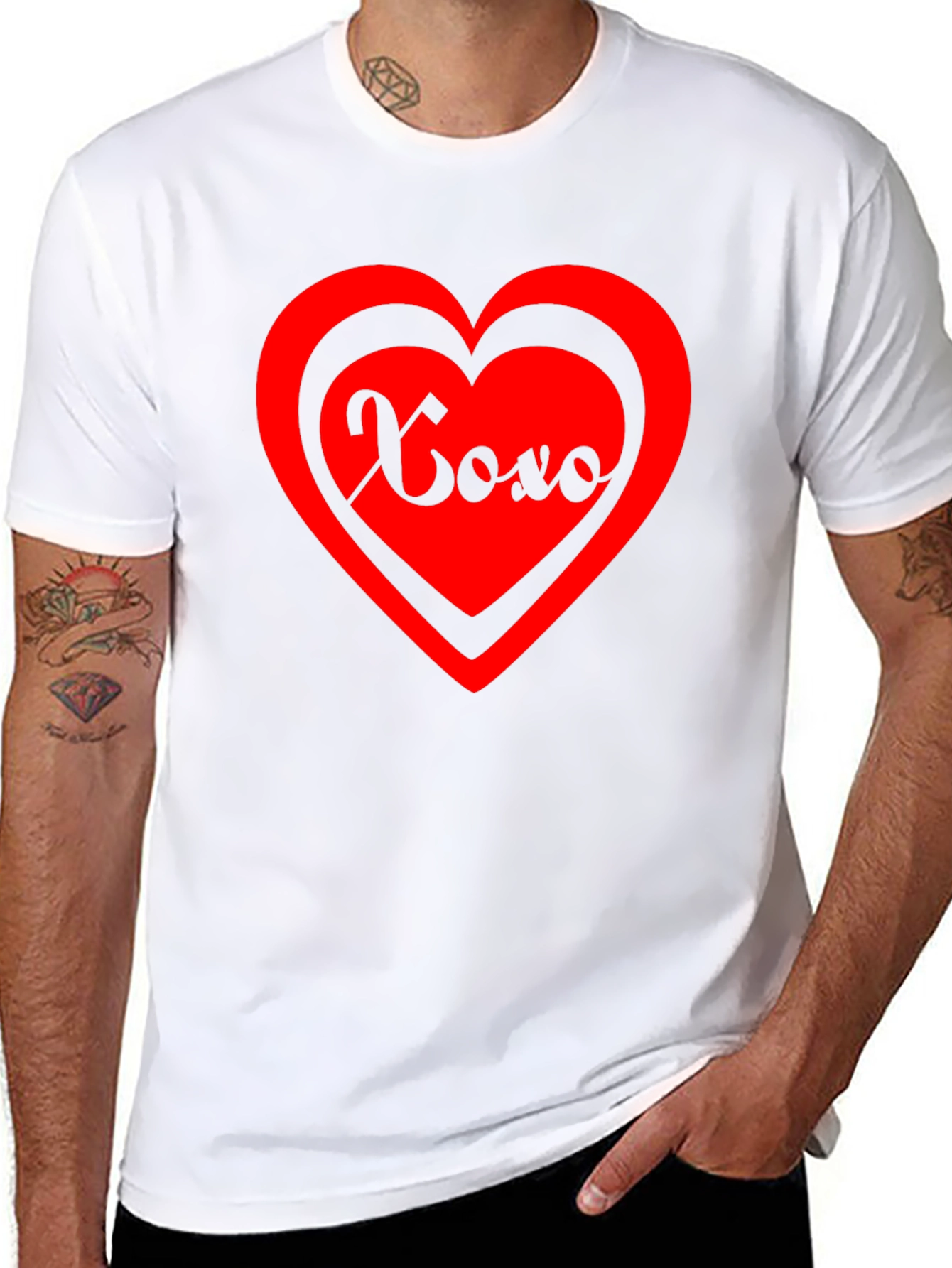 XOXO Heart Graphic Tee - Black