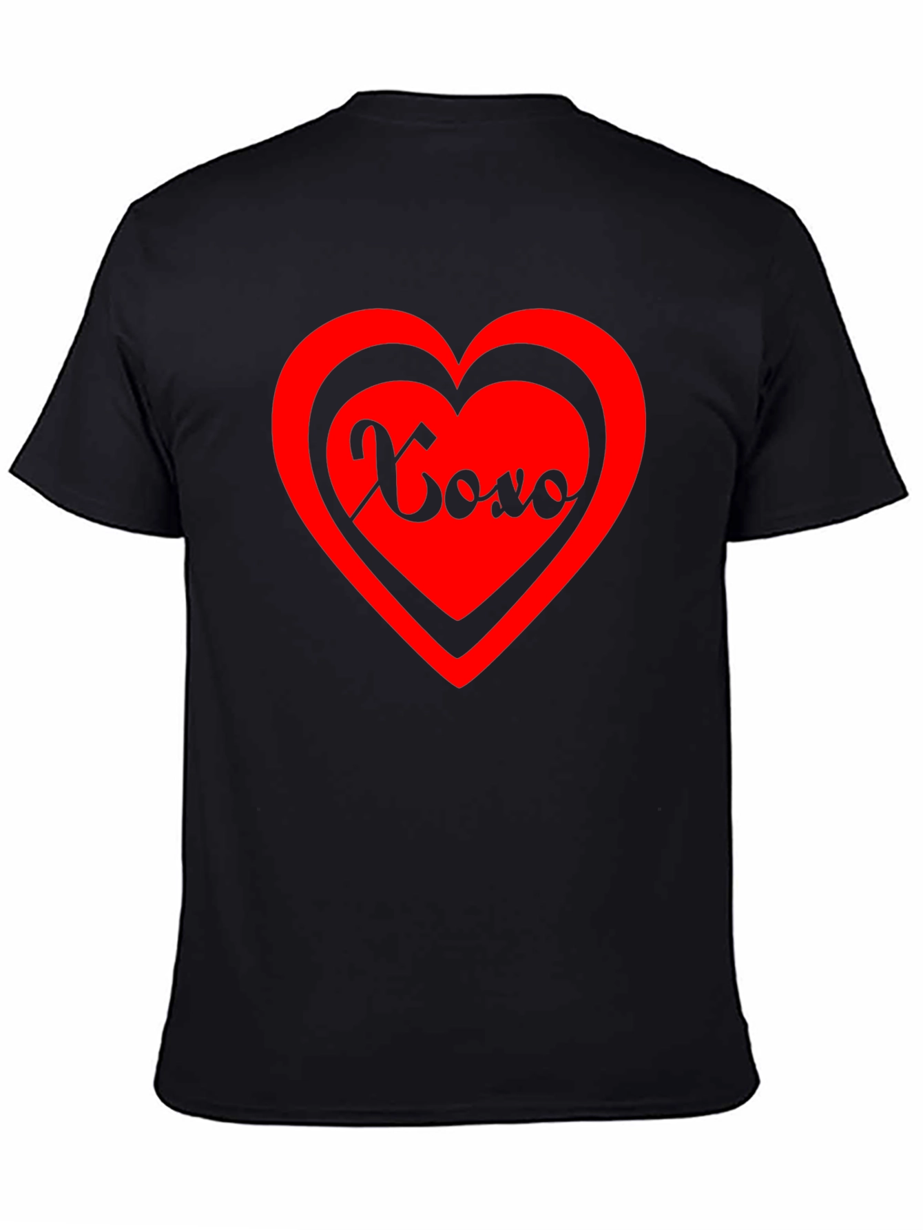 XOXO Heart Graphic Tee - Black