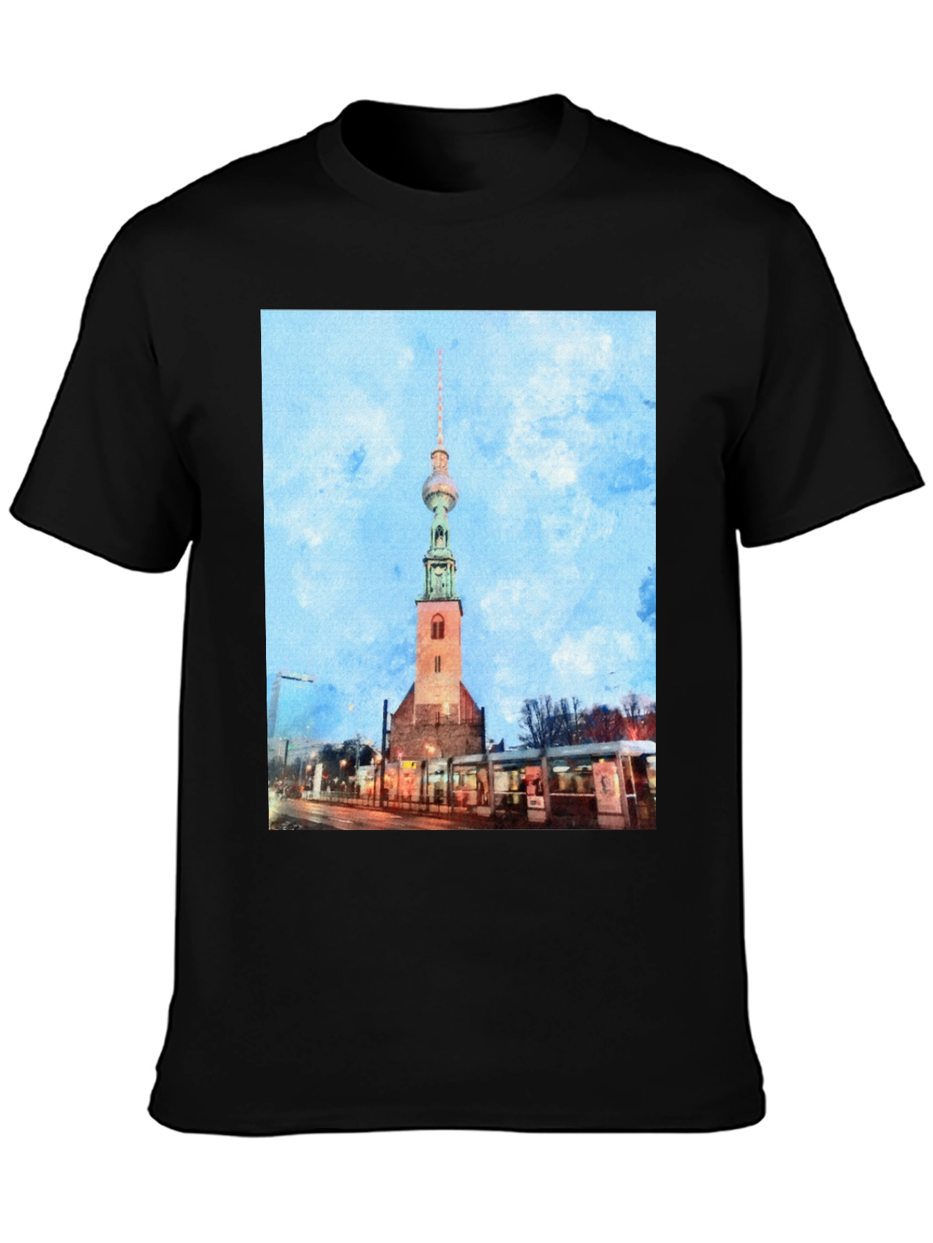 Berlin Tower T-Shirt - Unique Cityscape Tee