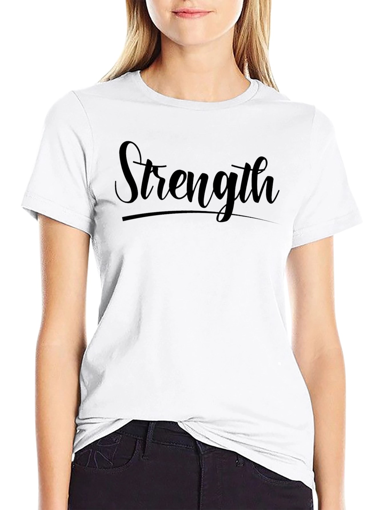 Strength T-Shirt - Black Graphic Tee for Men