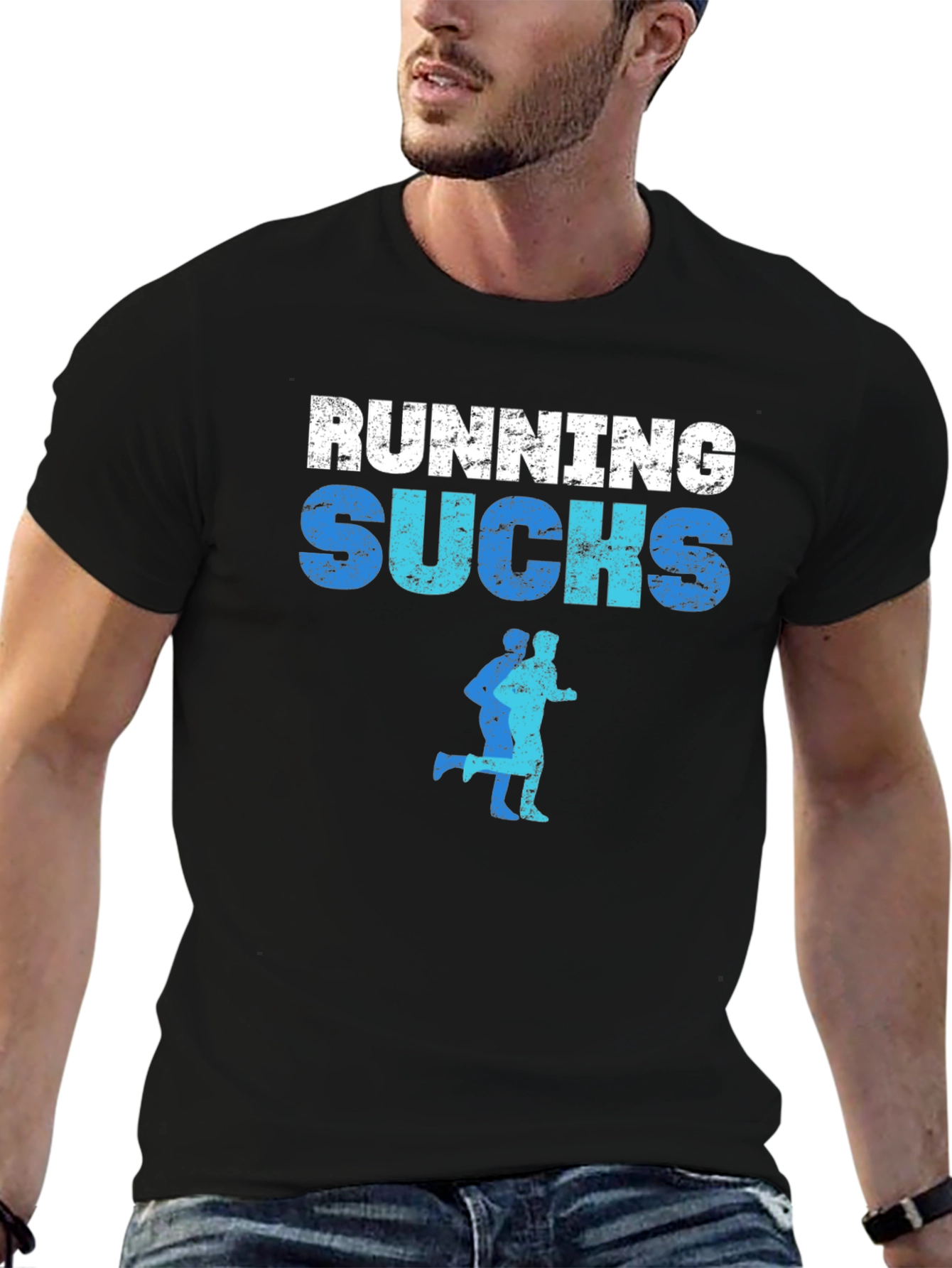Running Sucks Graphic Tee - Comfortable Black T-Shirt
