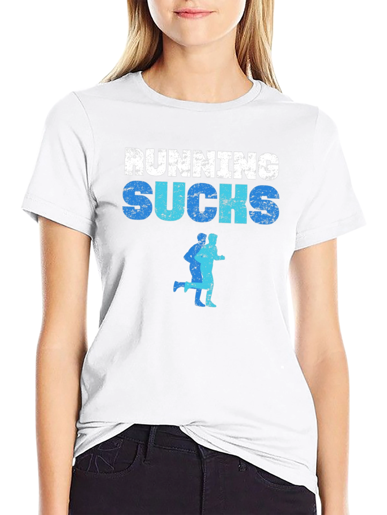 Running Sucks Graphic Tee - Comfortable Black T-Shirt