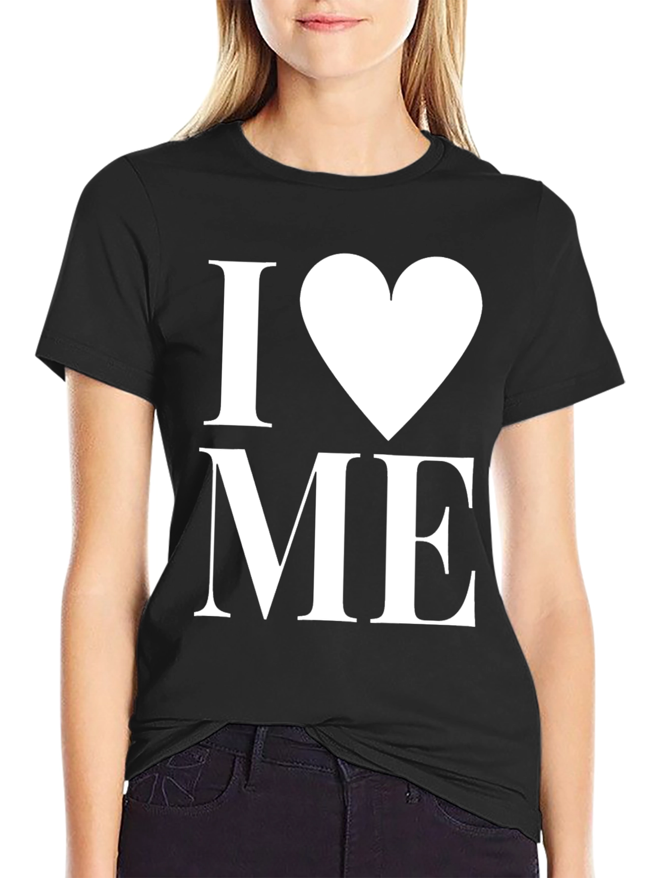 I Heart Me Black Tee - Love Yourself T-Shirt