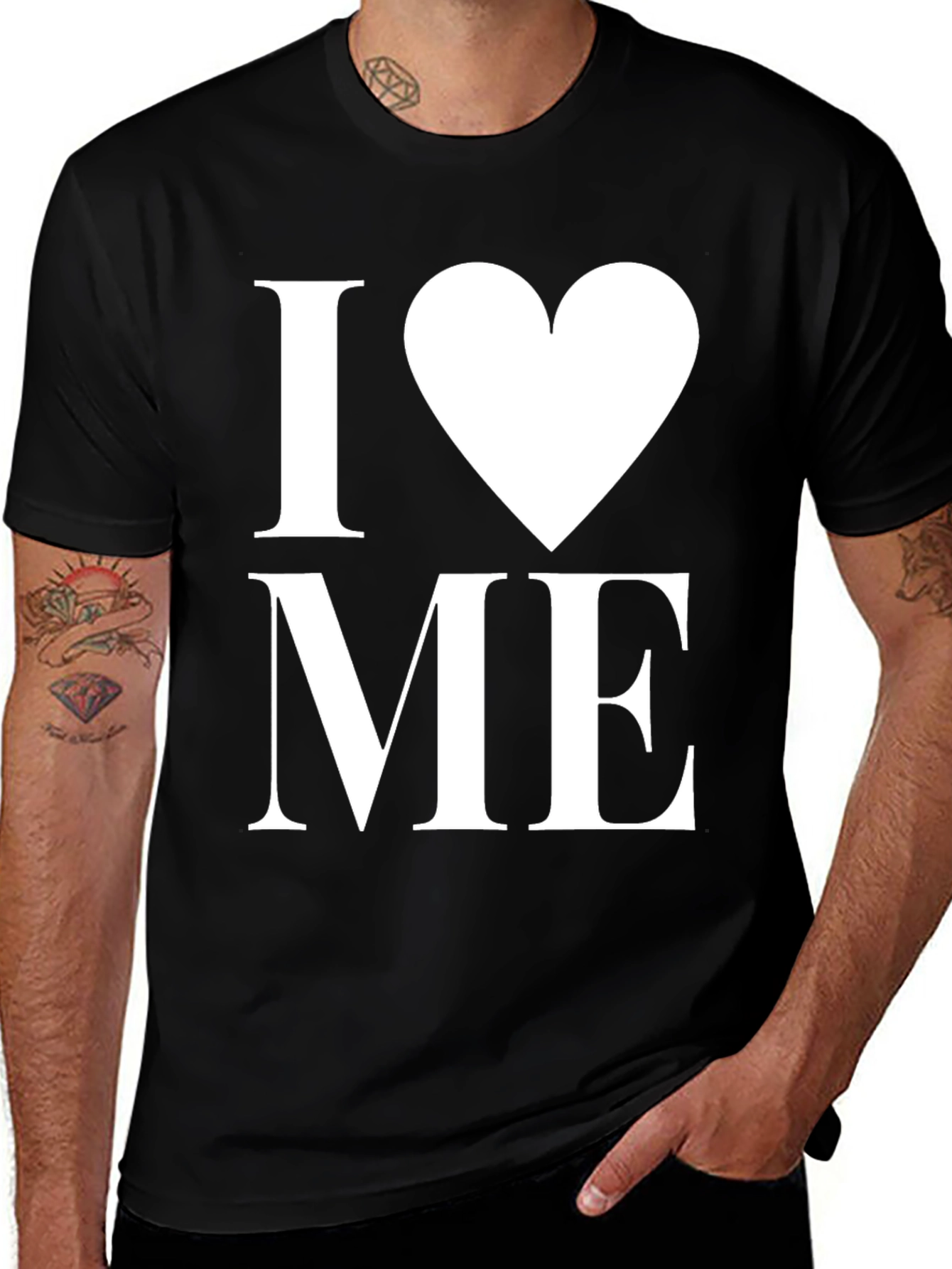 I Heart Me Black Tee - Love Yourself T-Shirt