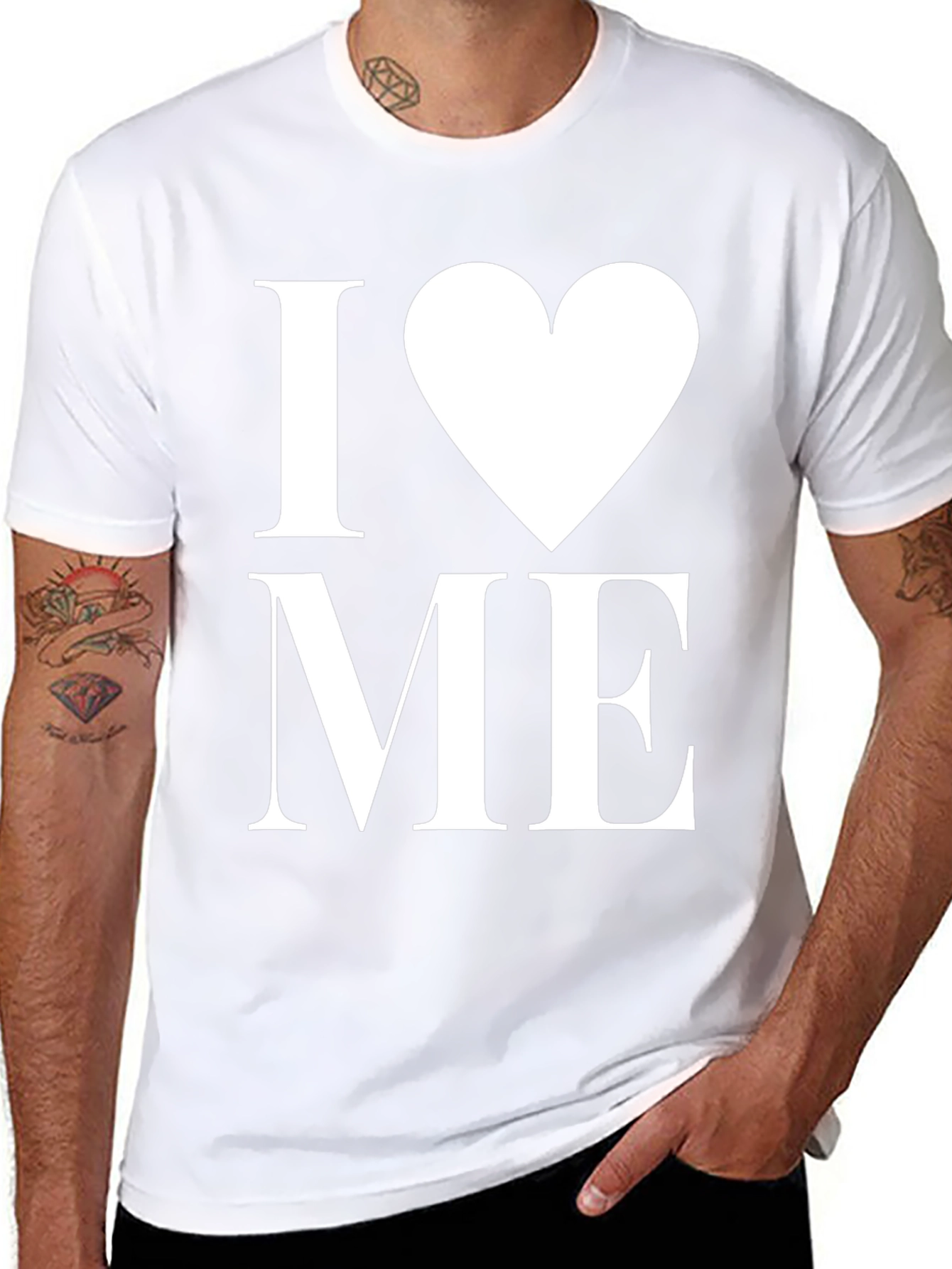 I Heart Me Black Tee - Love Yourself T-Shirt