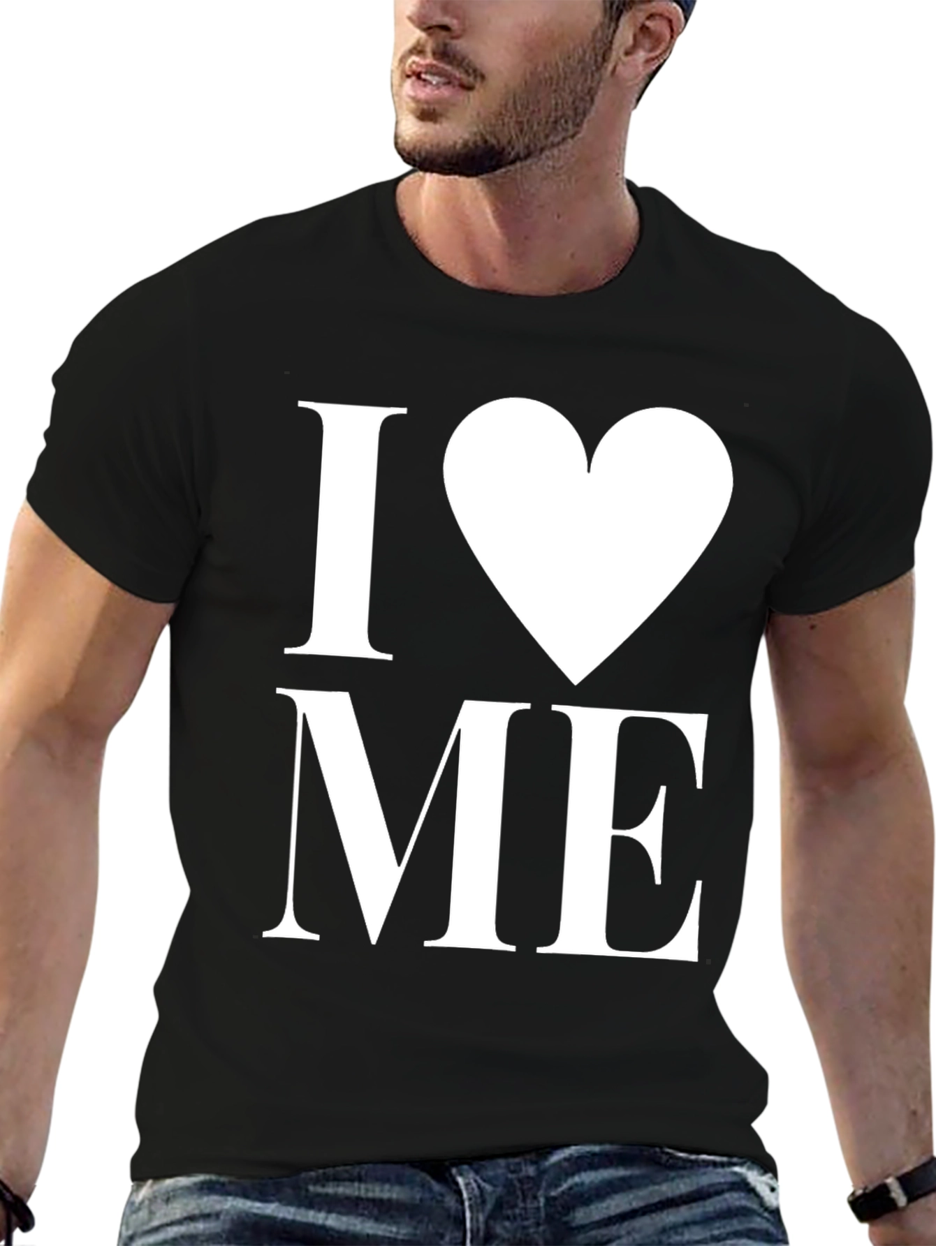 I Heart Me Black Tee - Love Yourself T-Shirt