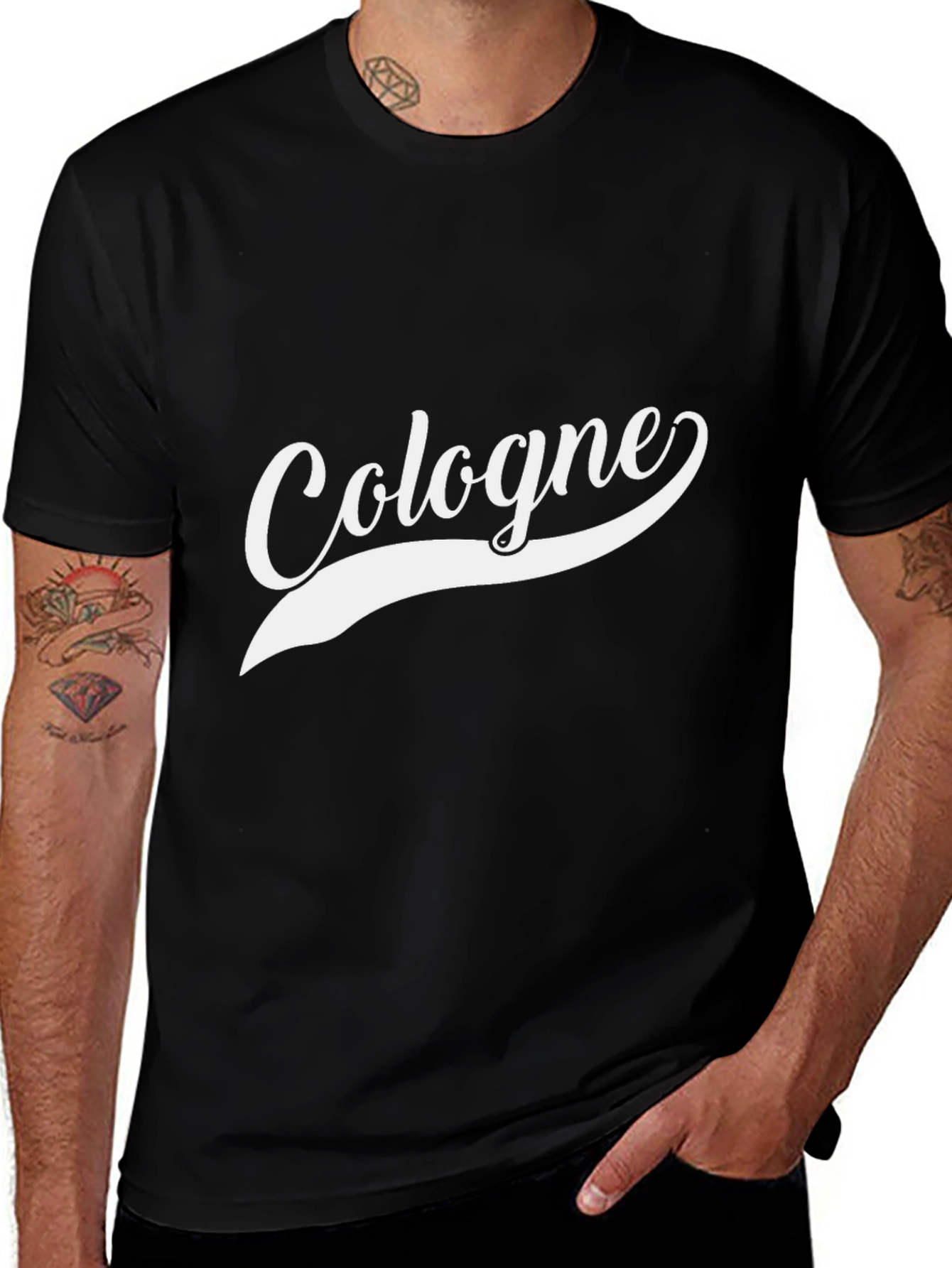Cologne Script Black T-Shirt