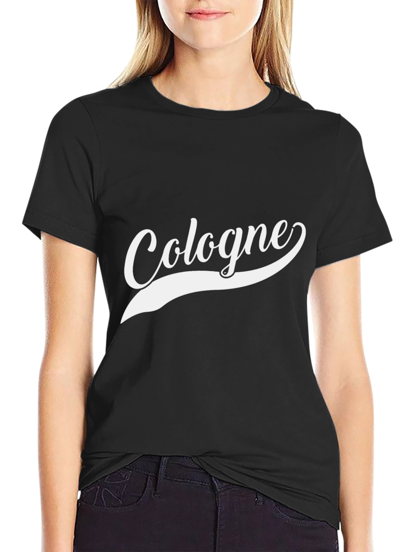 Cologne Script Black T-Shirt