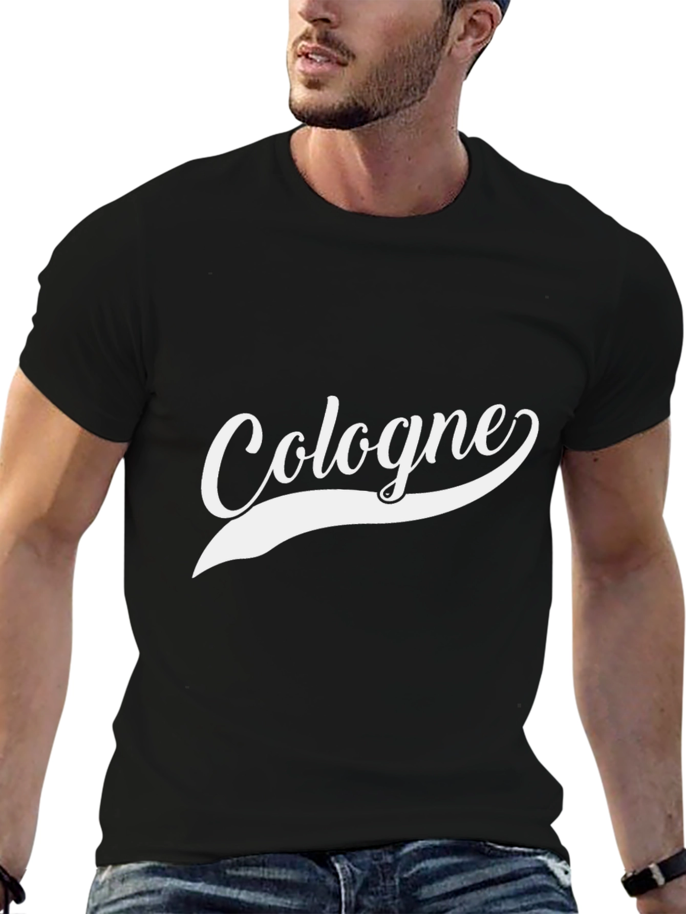 Cologne Script Black T-Shirt