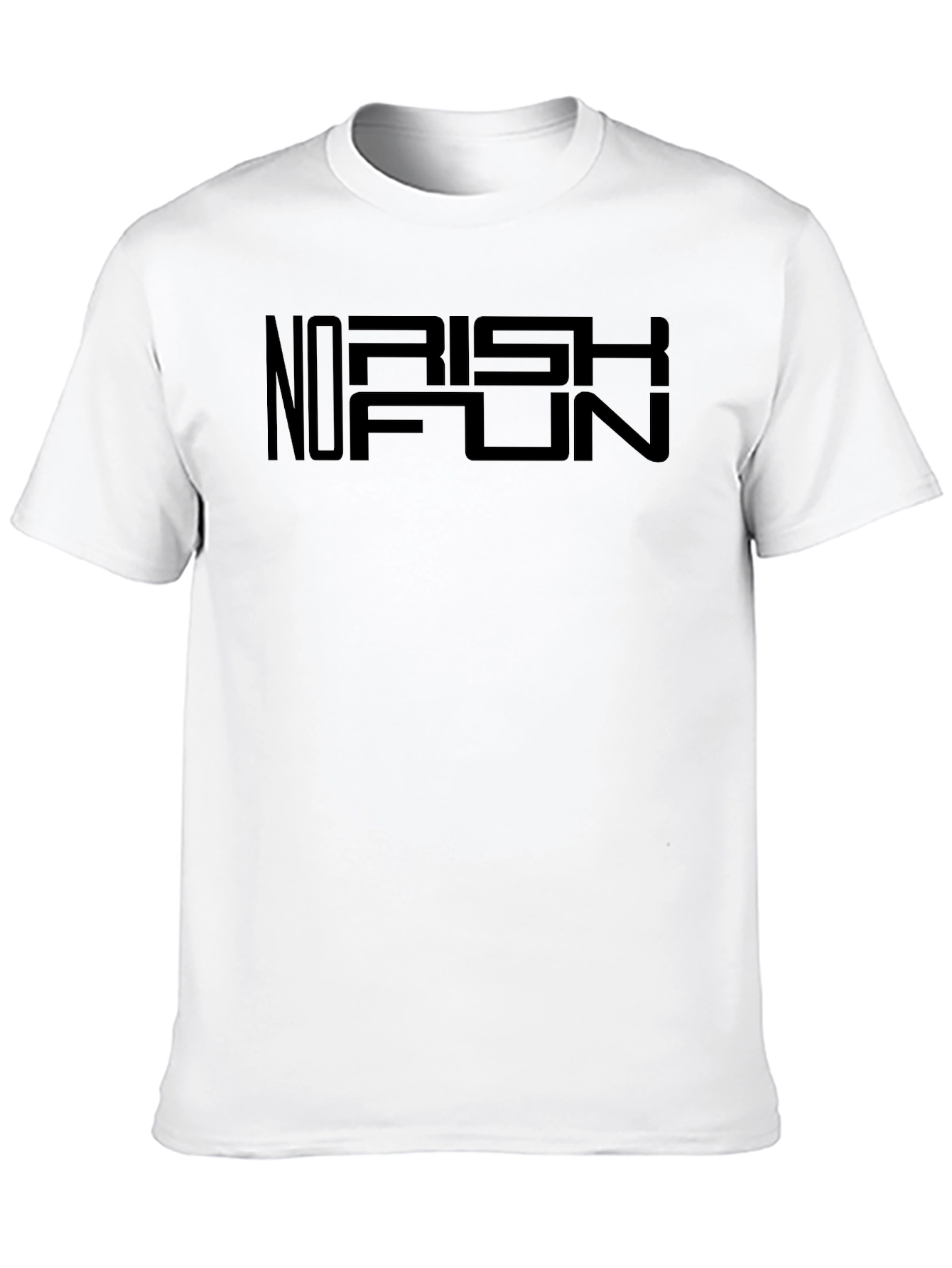 No Risk No Fun Black Graphic Tee