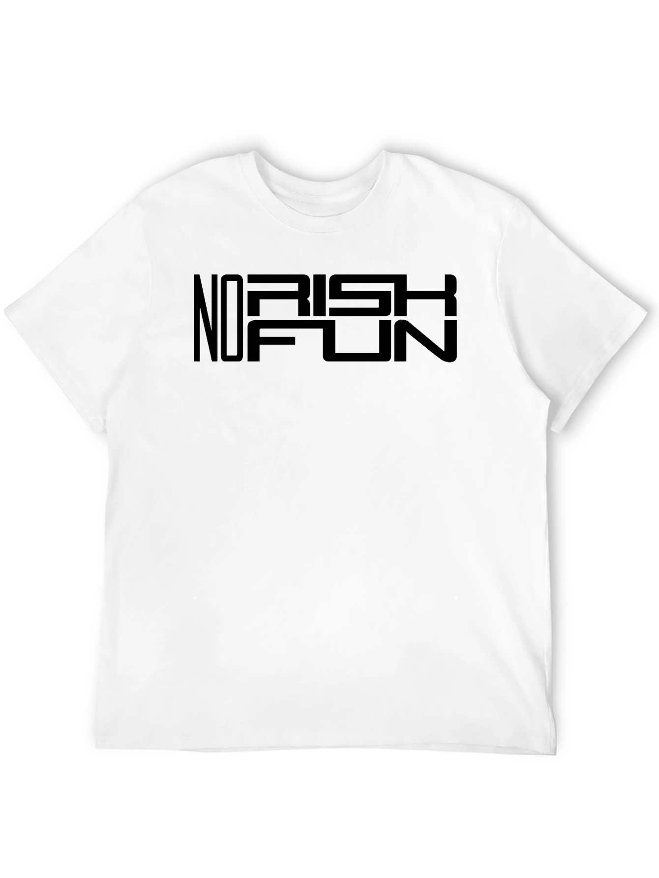 No Risk No Fun Black Graphic Tee